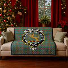 MacKintosh Hunting Ancient Tartan Crest Quilt