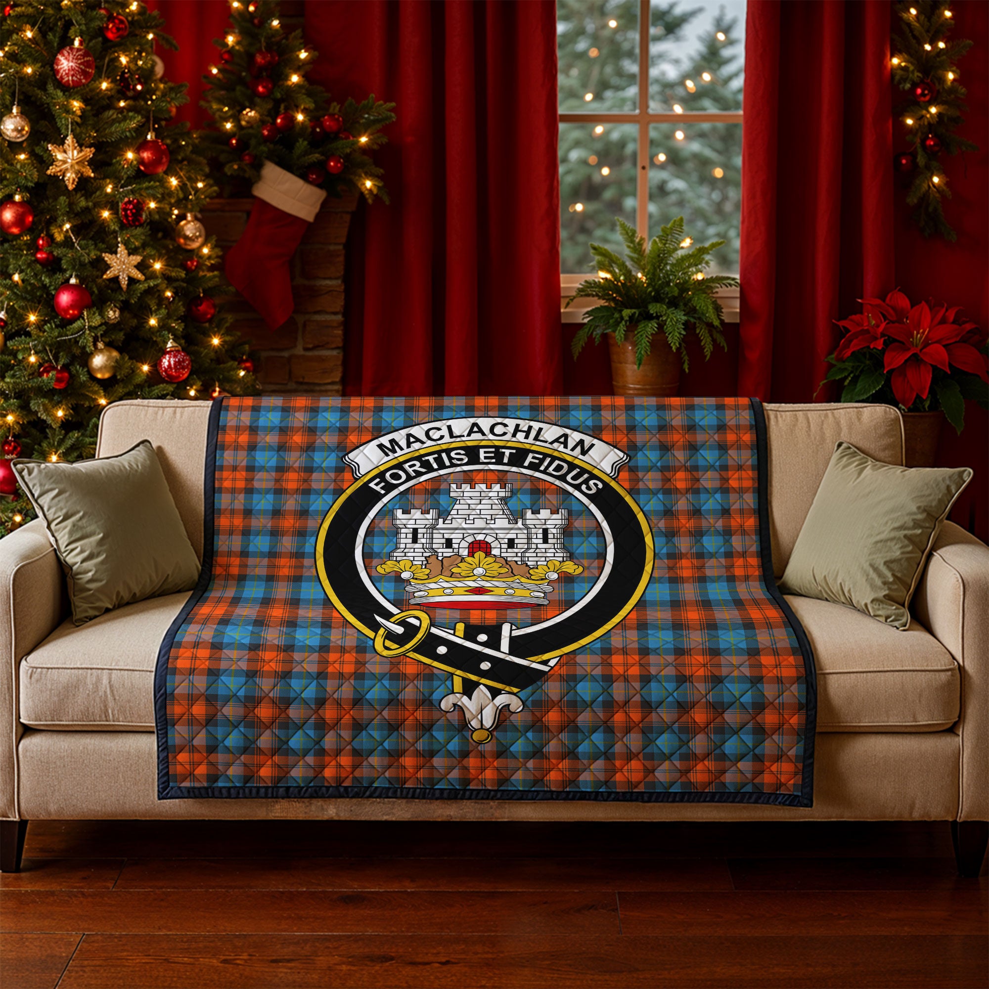 MacLachlan Ancient Tartan Crest Quilt