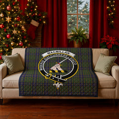 MacMillan Hunting Modern Tartan Crest Quilt