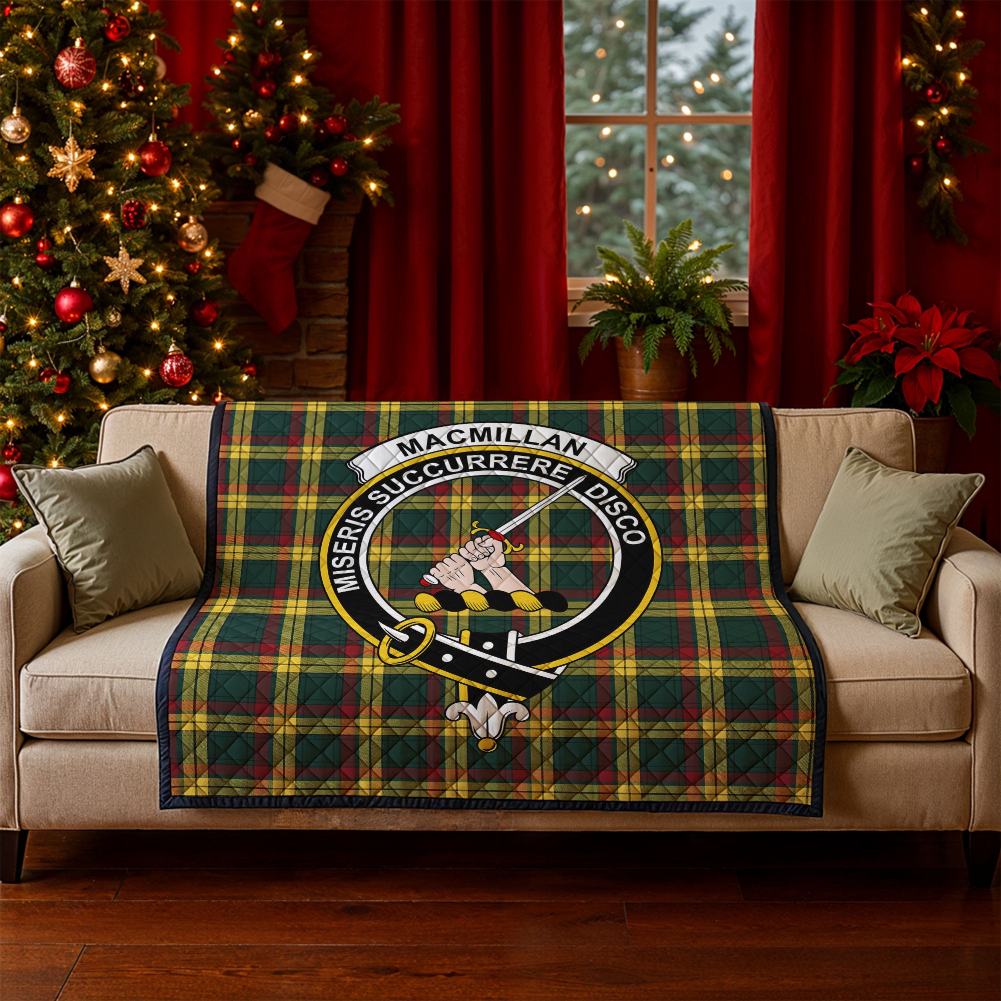MacMillan Old Modern Tartan Crest Quilt
