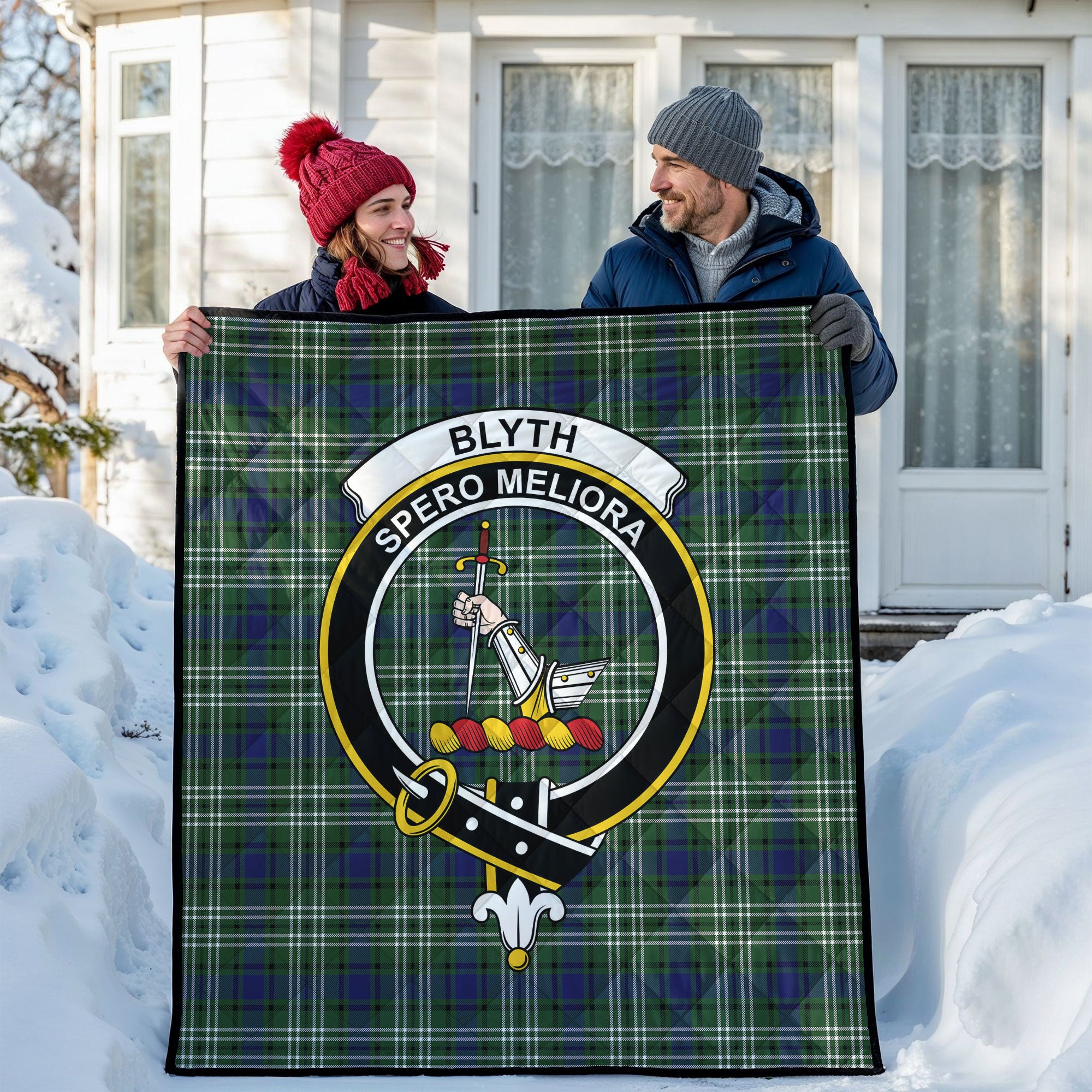 Blyth Tartan Crest Quilt