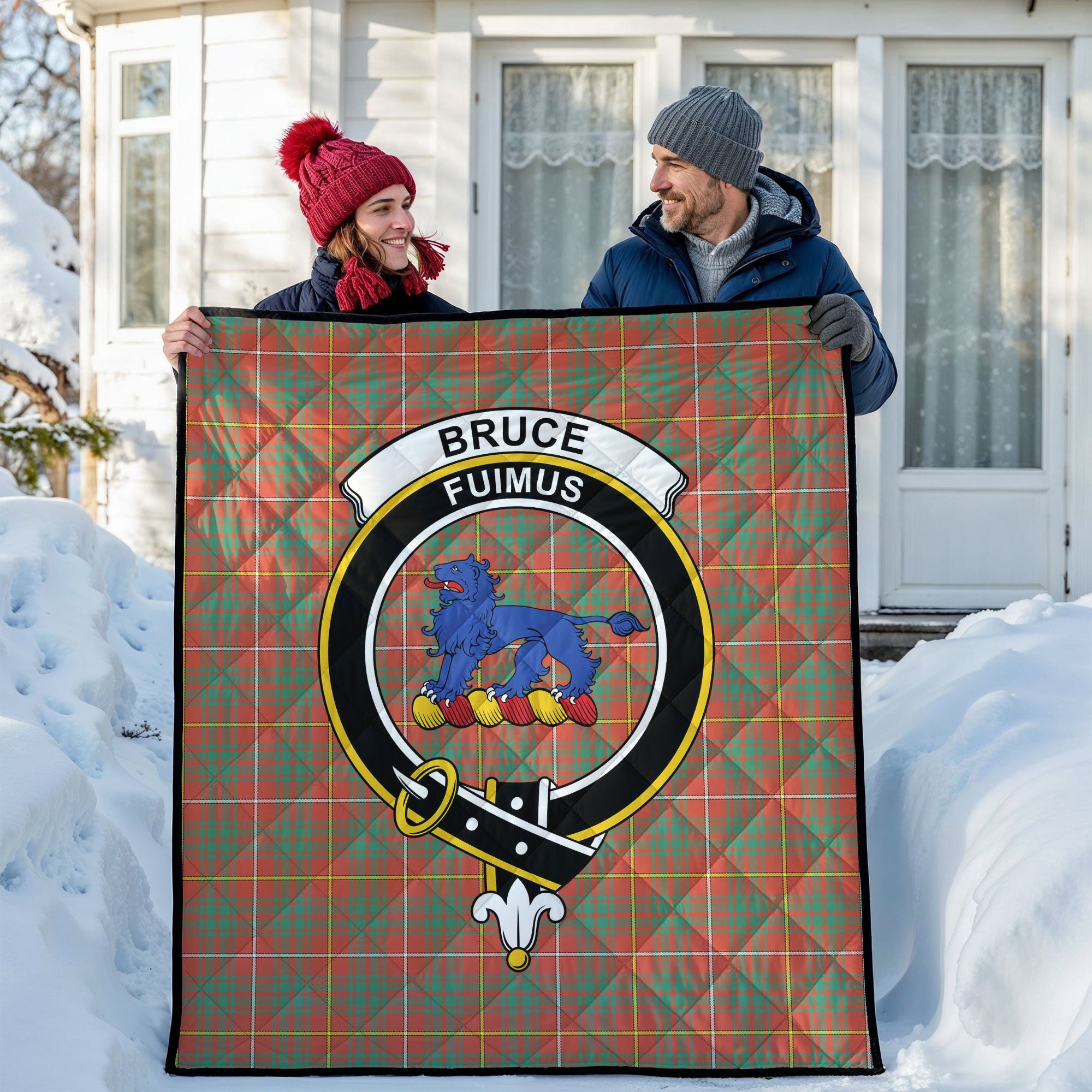 Bruce Ancient Tartan Crest Quilt