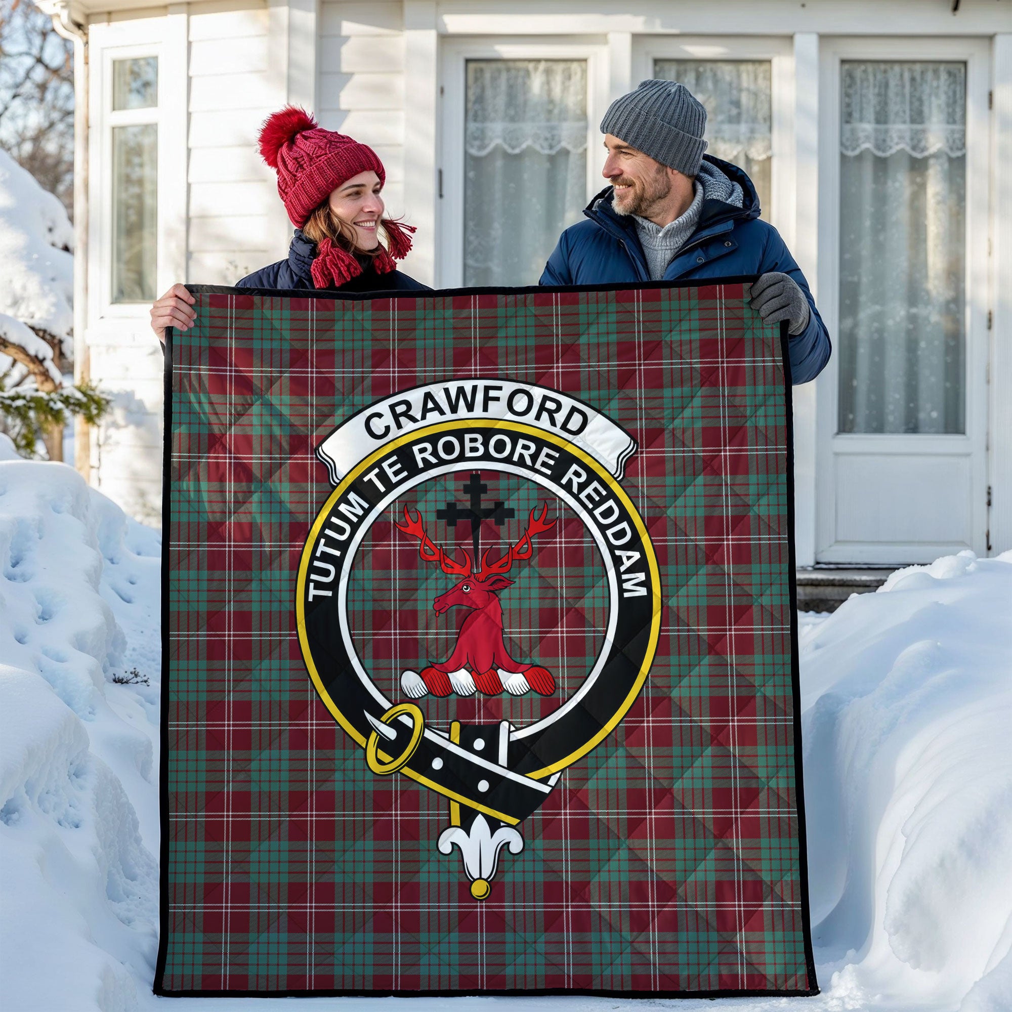 Crawford Modern Tartan Crest Quilt