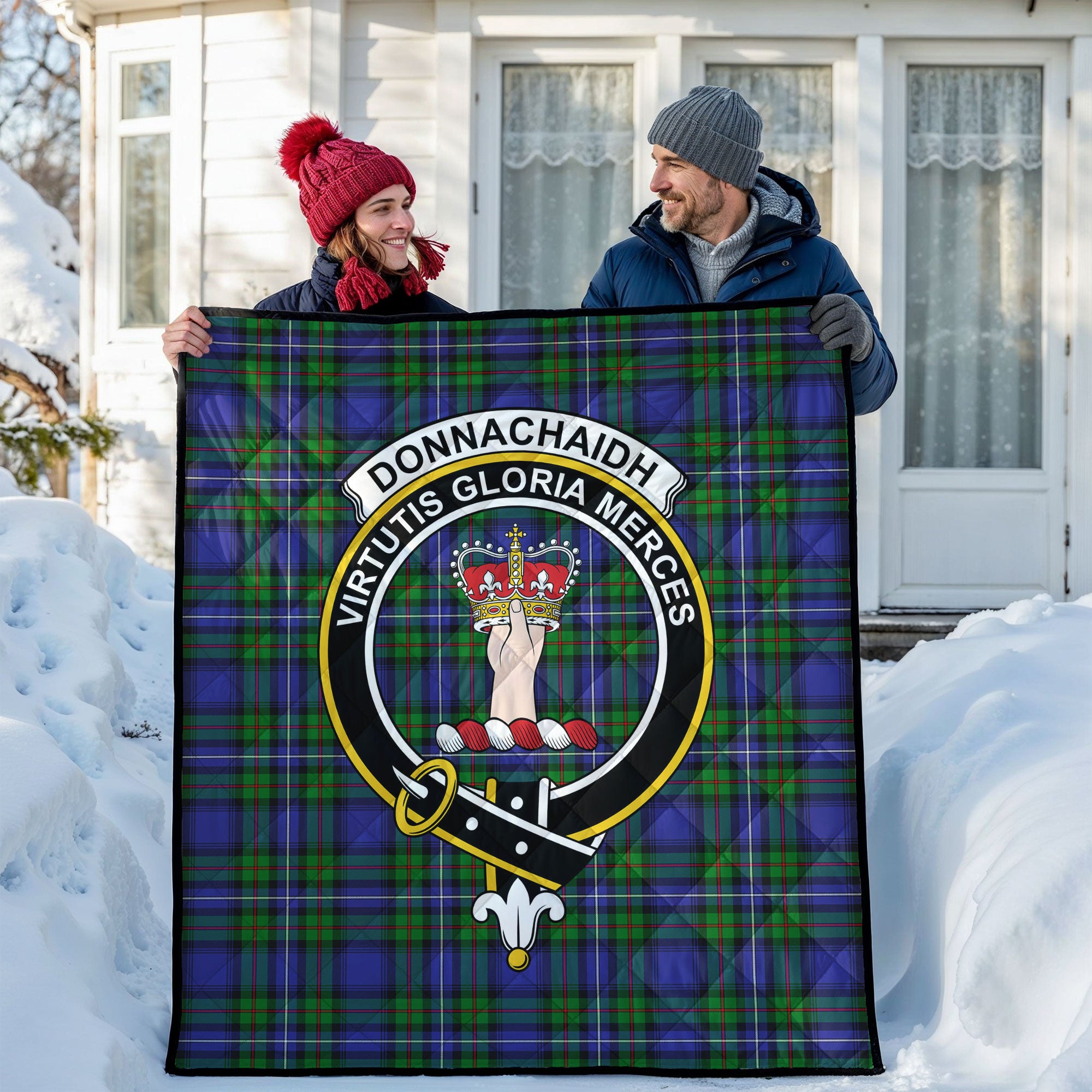 Donnachaidh Tartan Crest Quilt