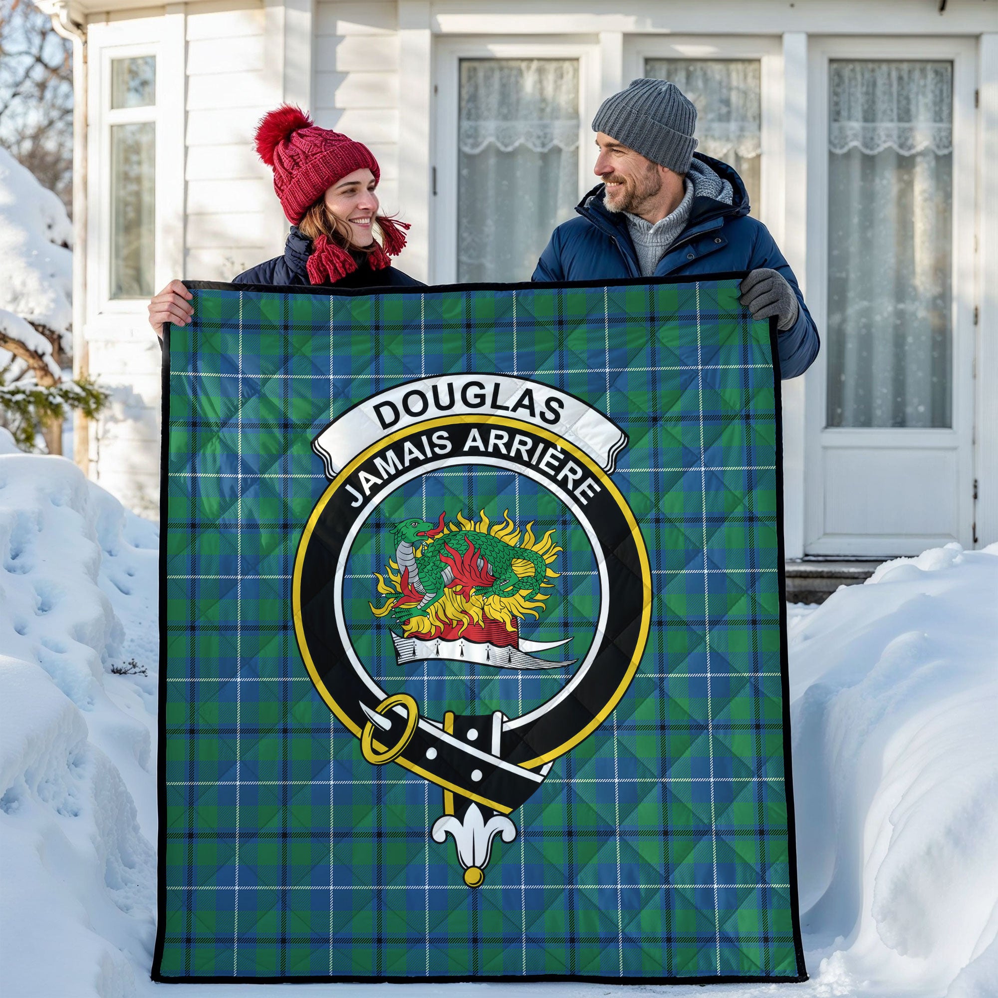 Douglas Ancient Tartan Crest Quilt