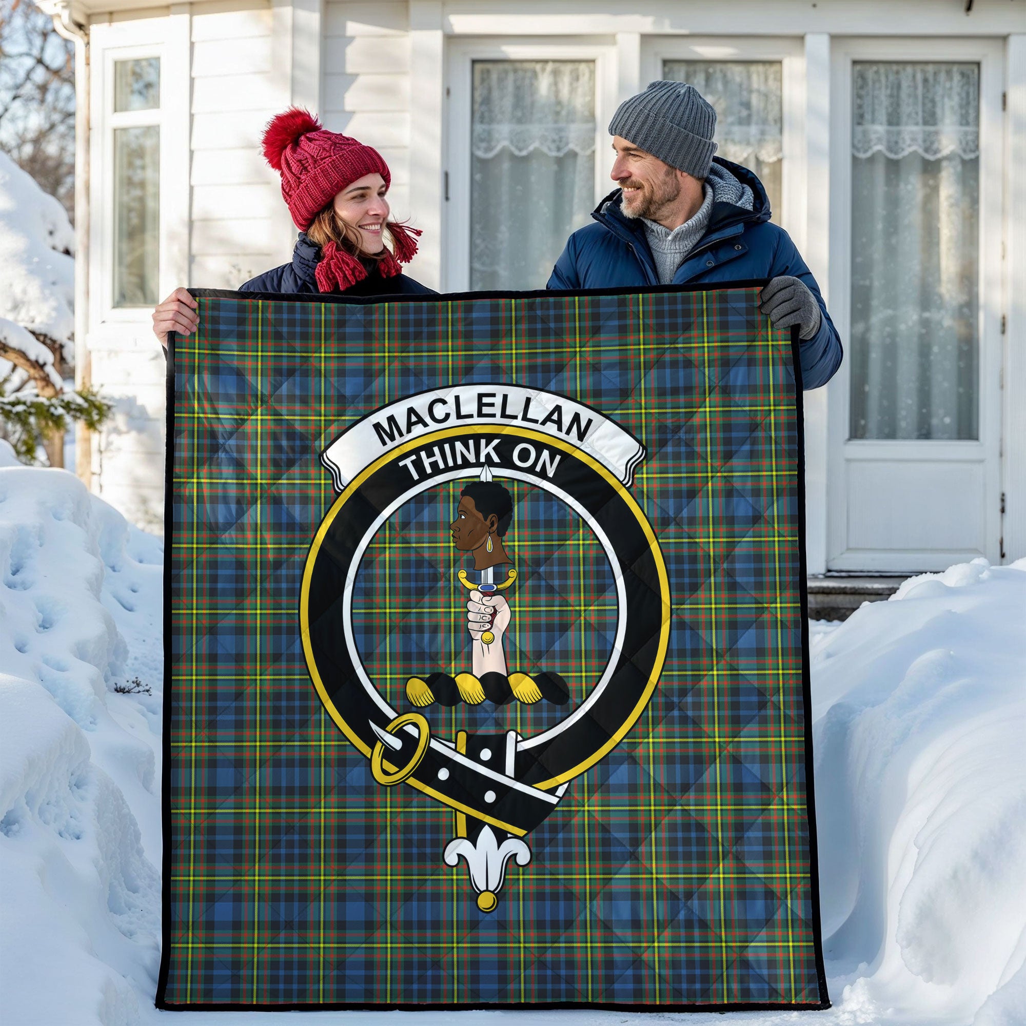 MacLellan Ancient Tartan Crest Quilt