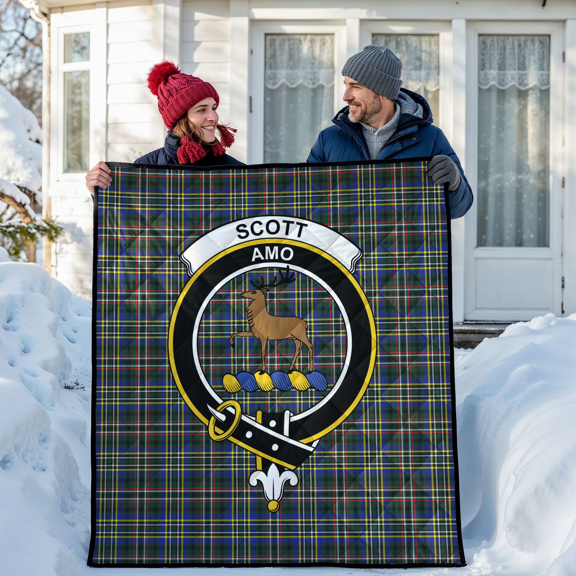 Scott Green Modern Tartan Crest Quilt