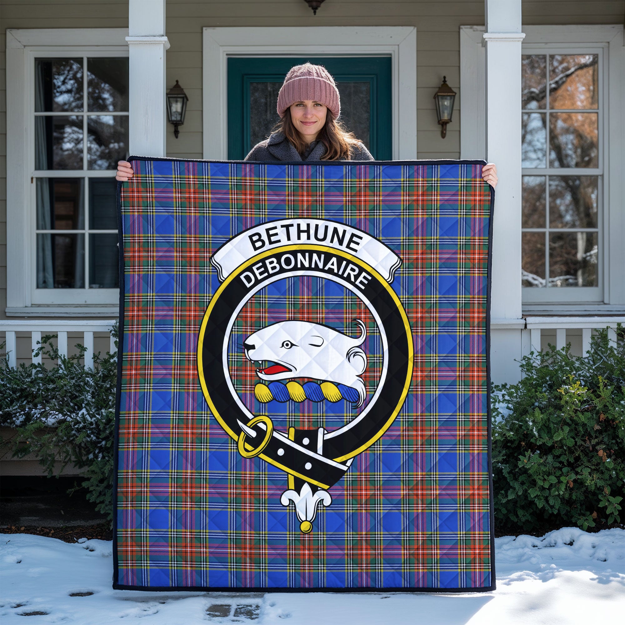 Bethune Ancient Tartan Crest Quilt