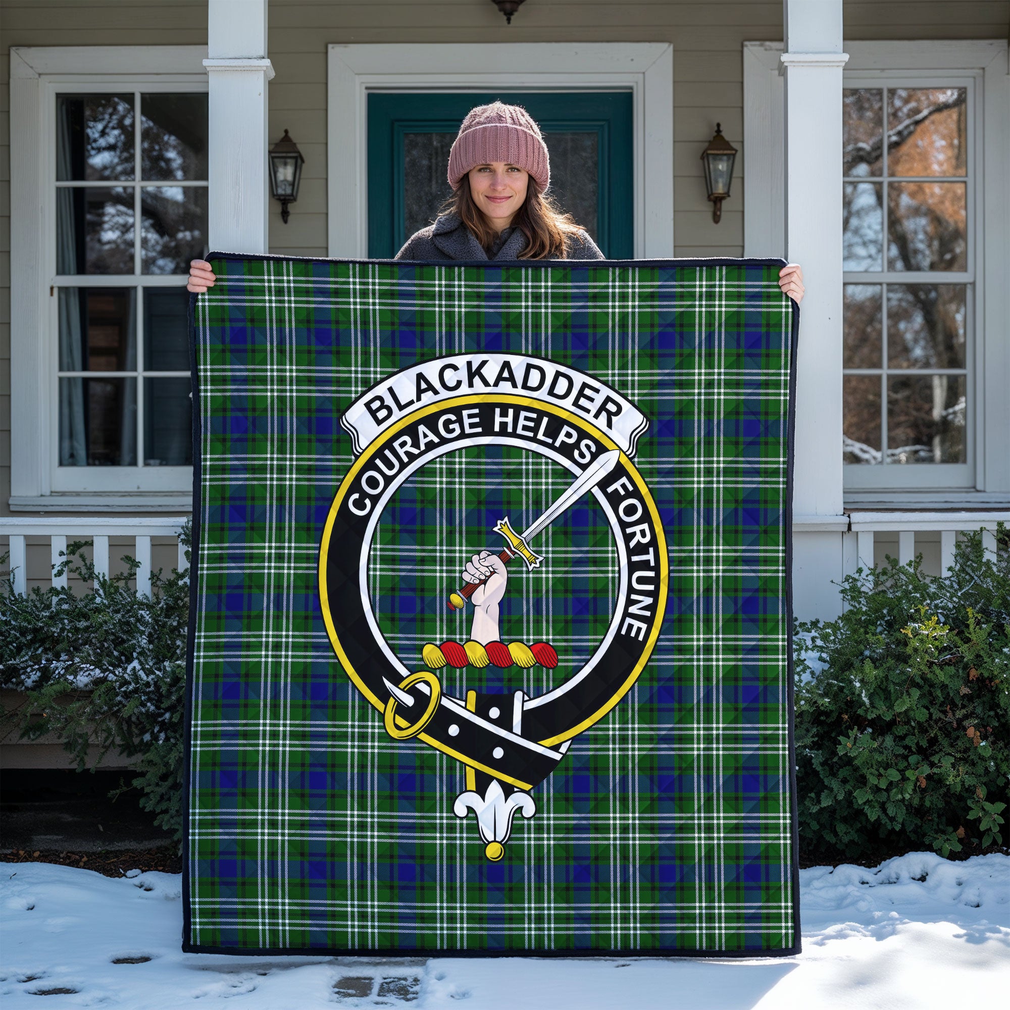 Blackadder Tartan Crest Quilt