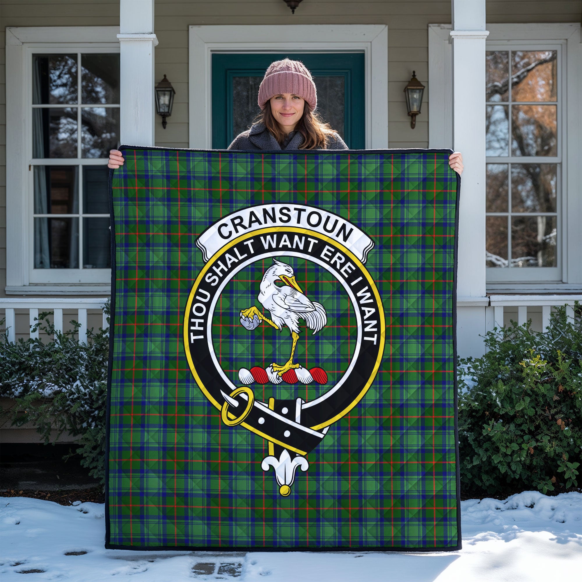 Cranstoun Tartan Crest Quilt