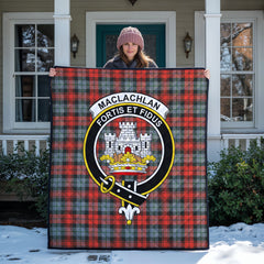 MacLachlan Weathered Tartan Crest Quilt