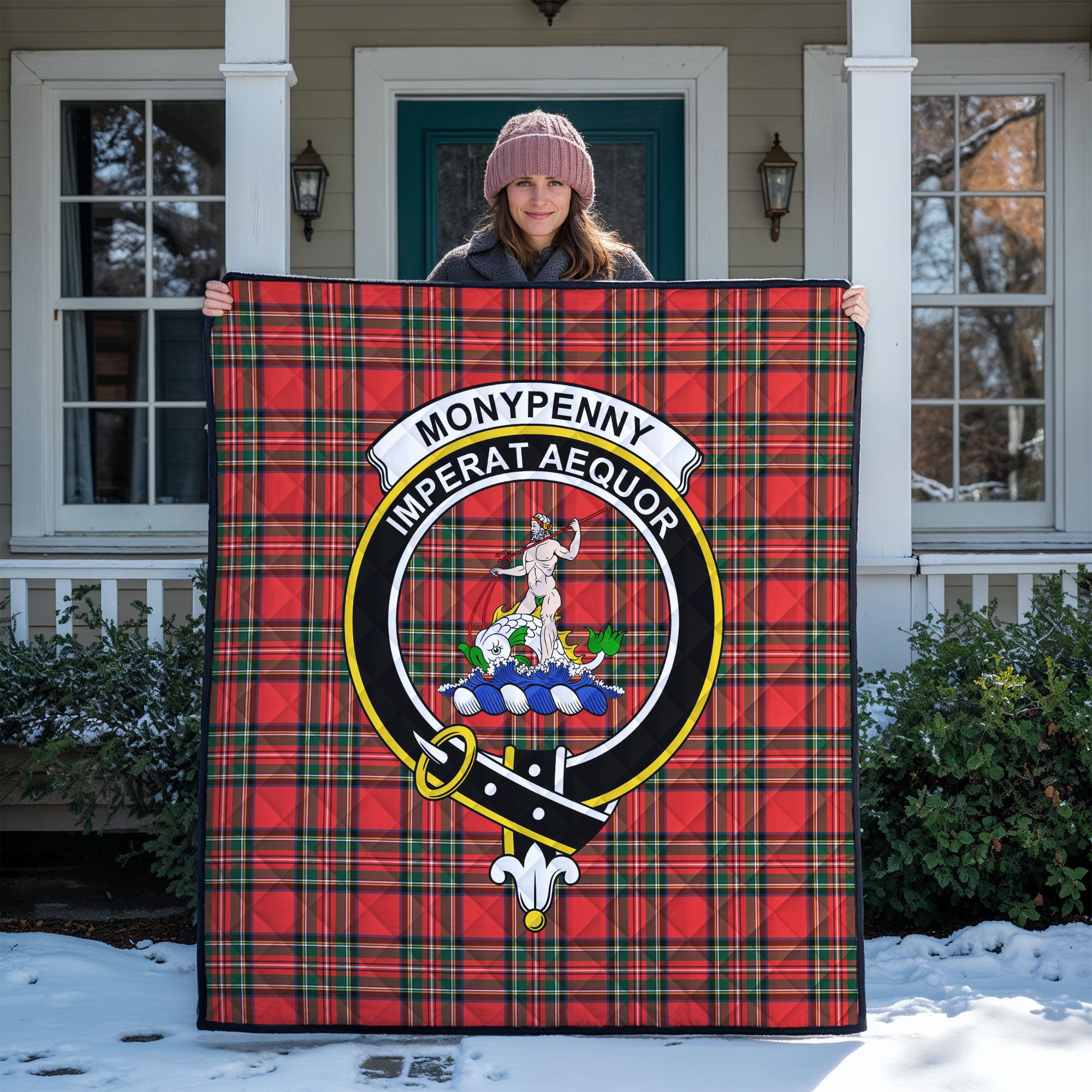 Monypenny Tartan Crest Quilt