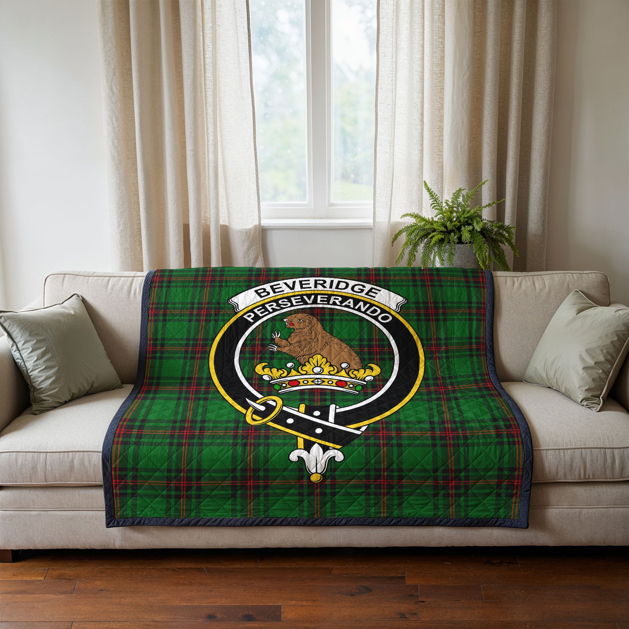 Beveridge Tartan Crest Quilt