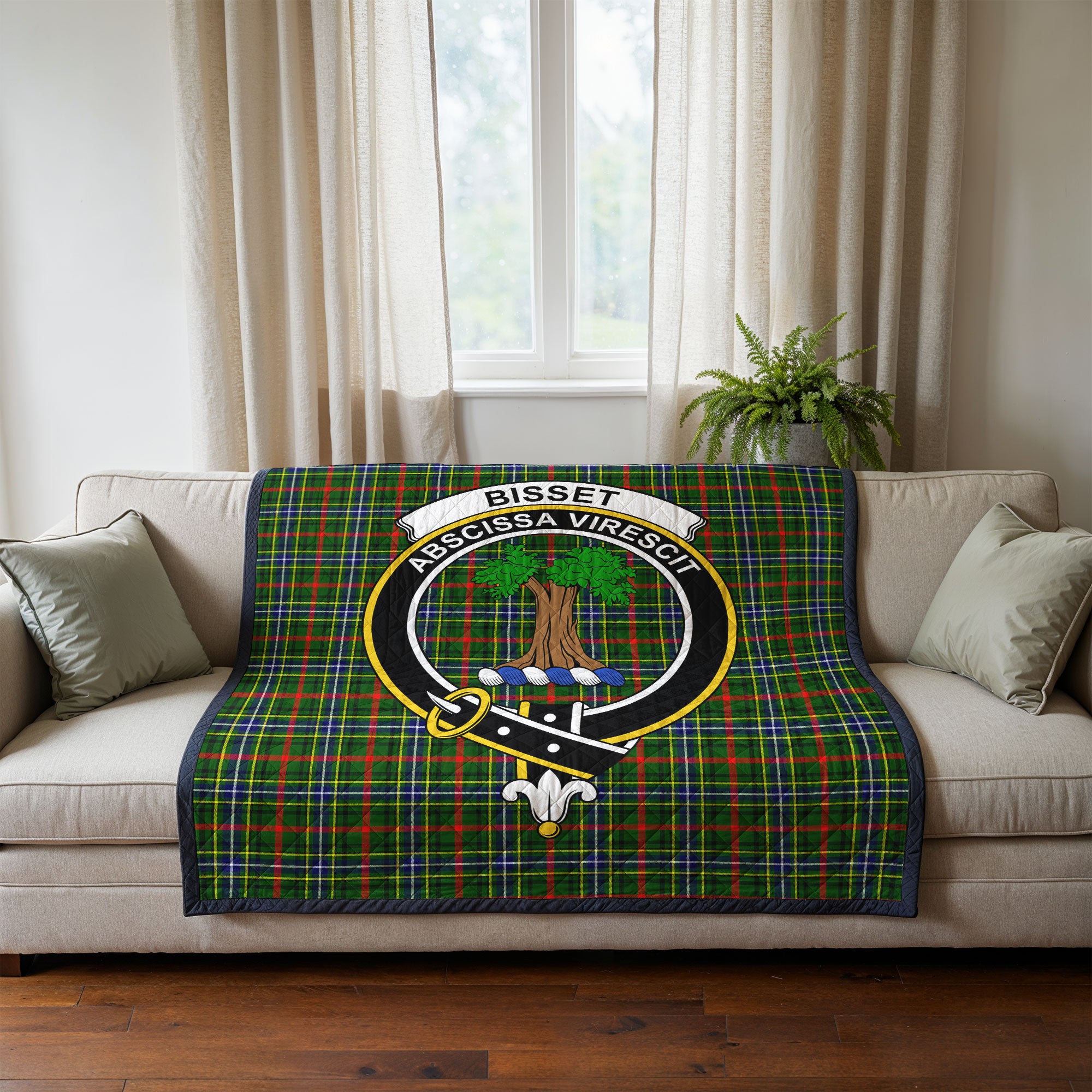 Bisset Tartan Crest Quilt