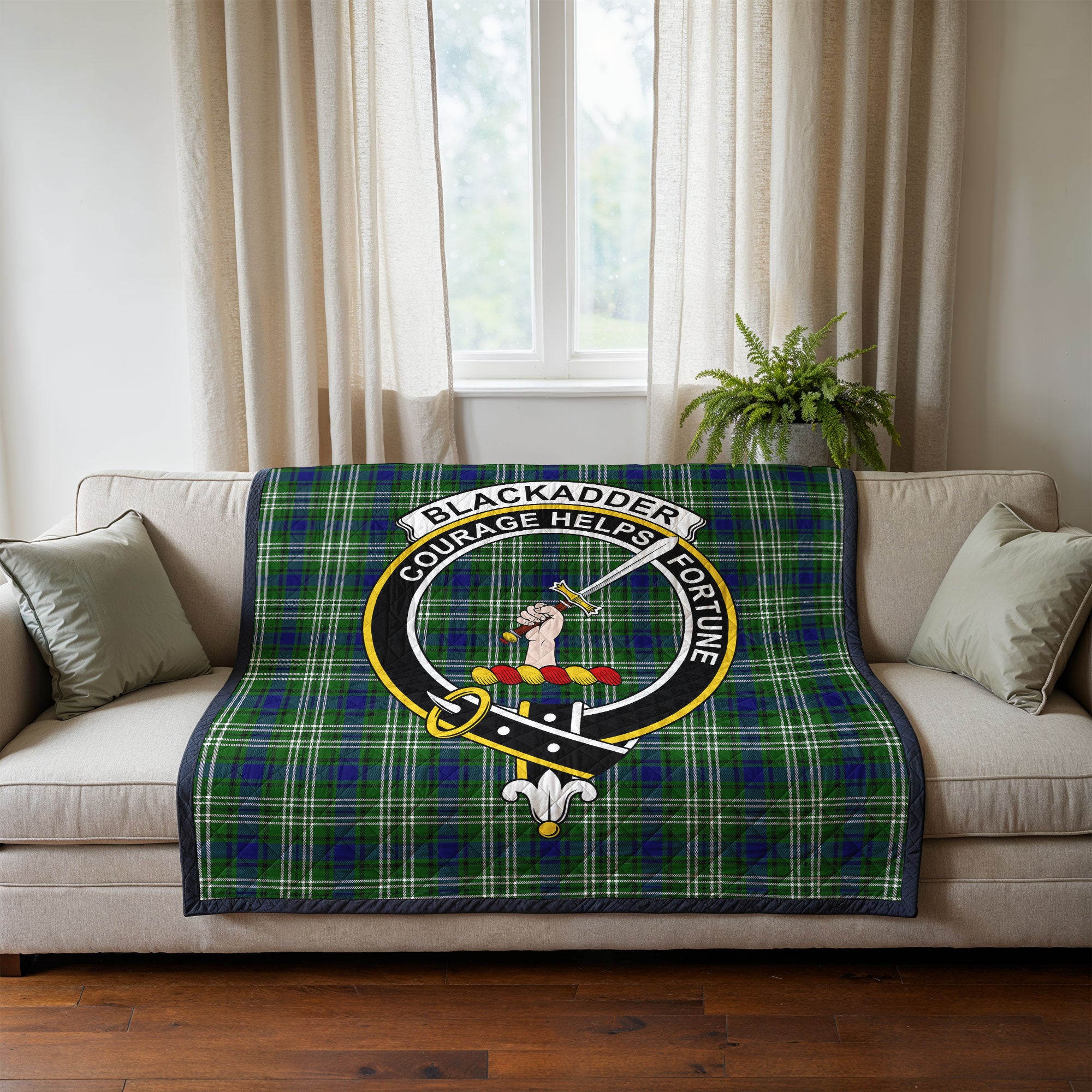 Blackadder Tartan Crest Quilt