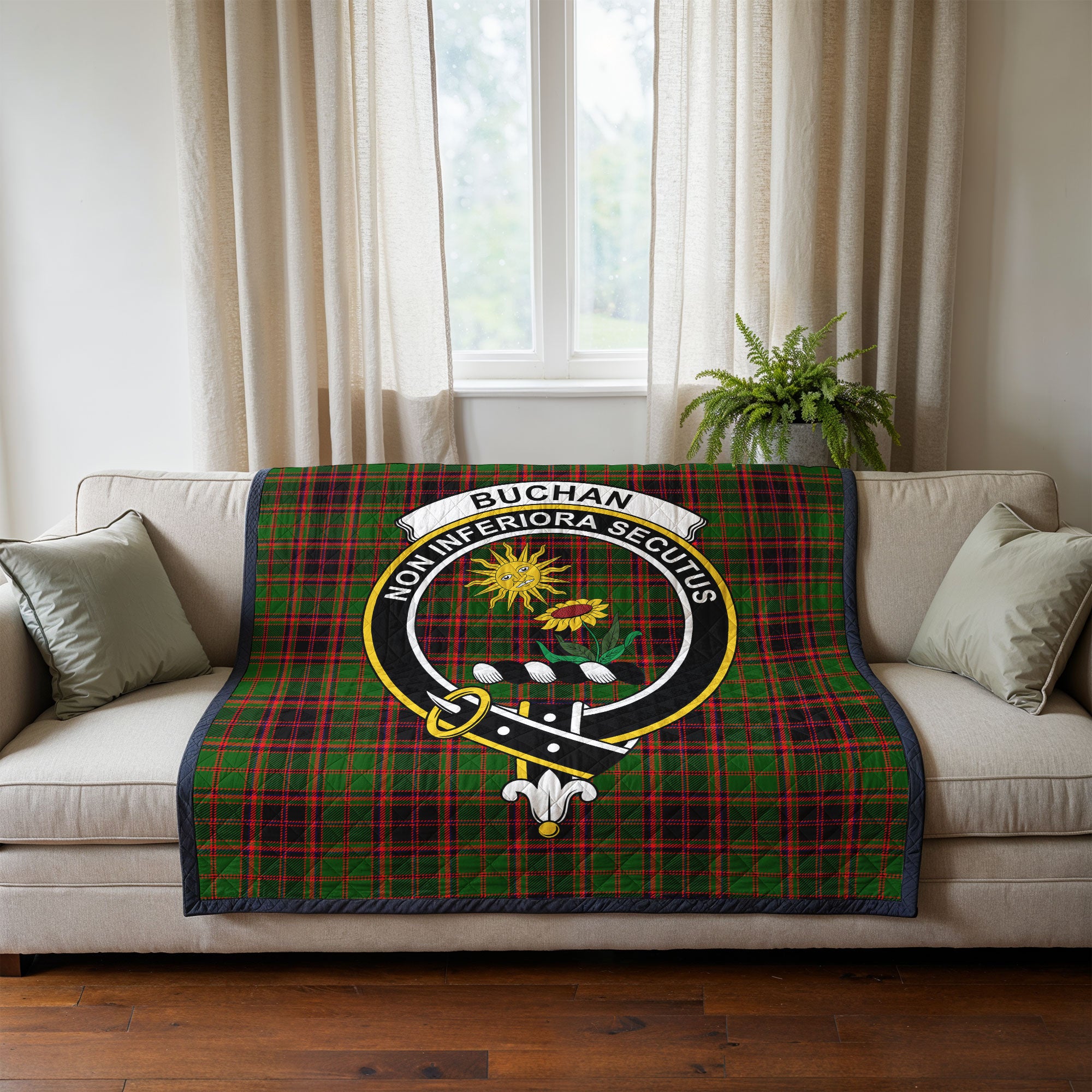 Buchan Modern Tartan Crest Quilt