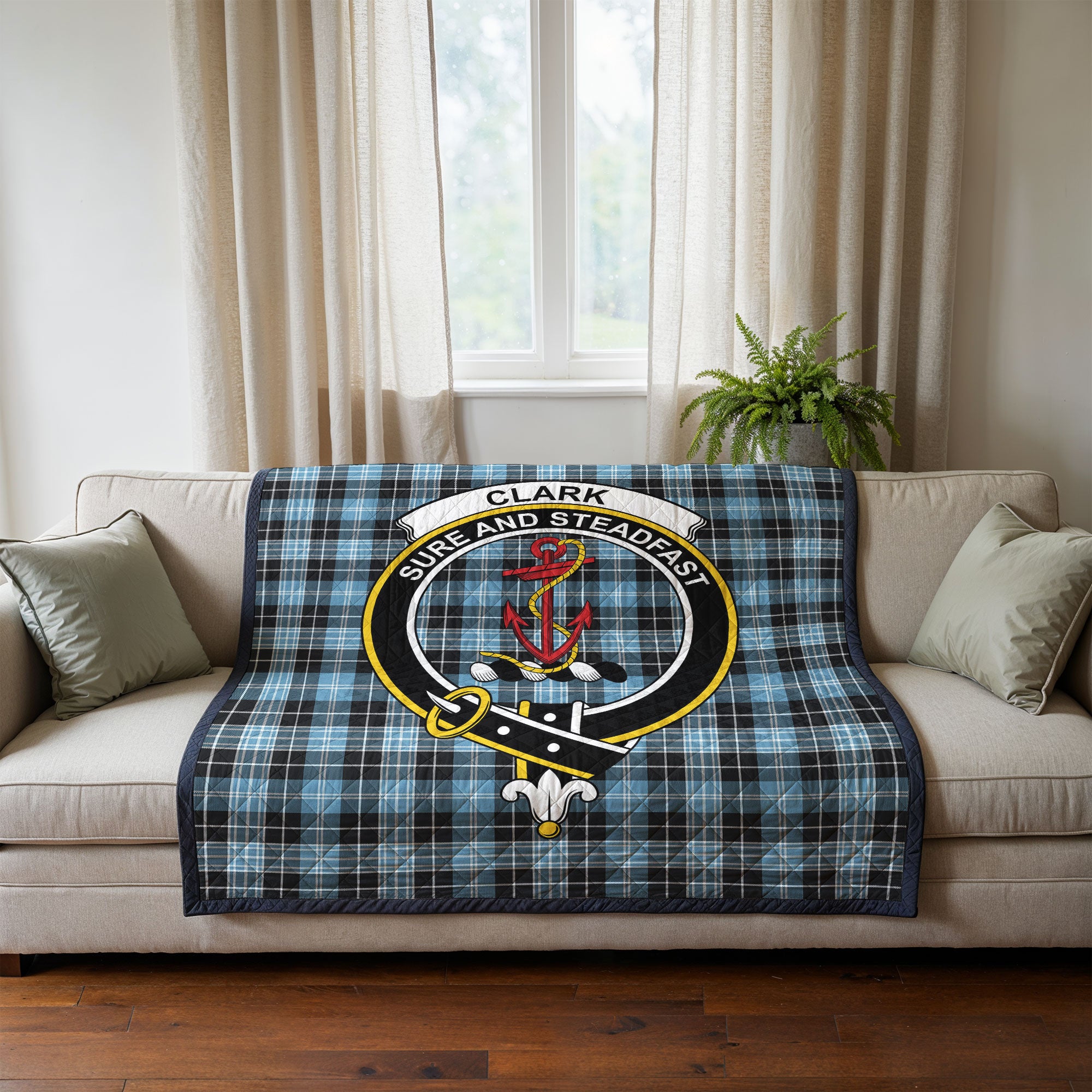 Clark Ancient Tartan Crest Quilt