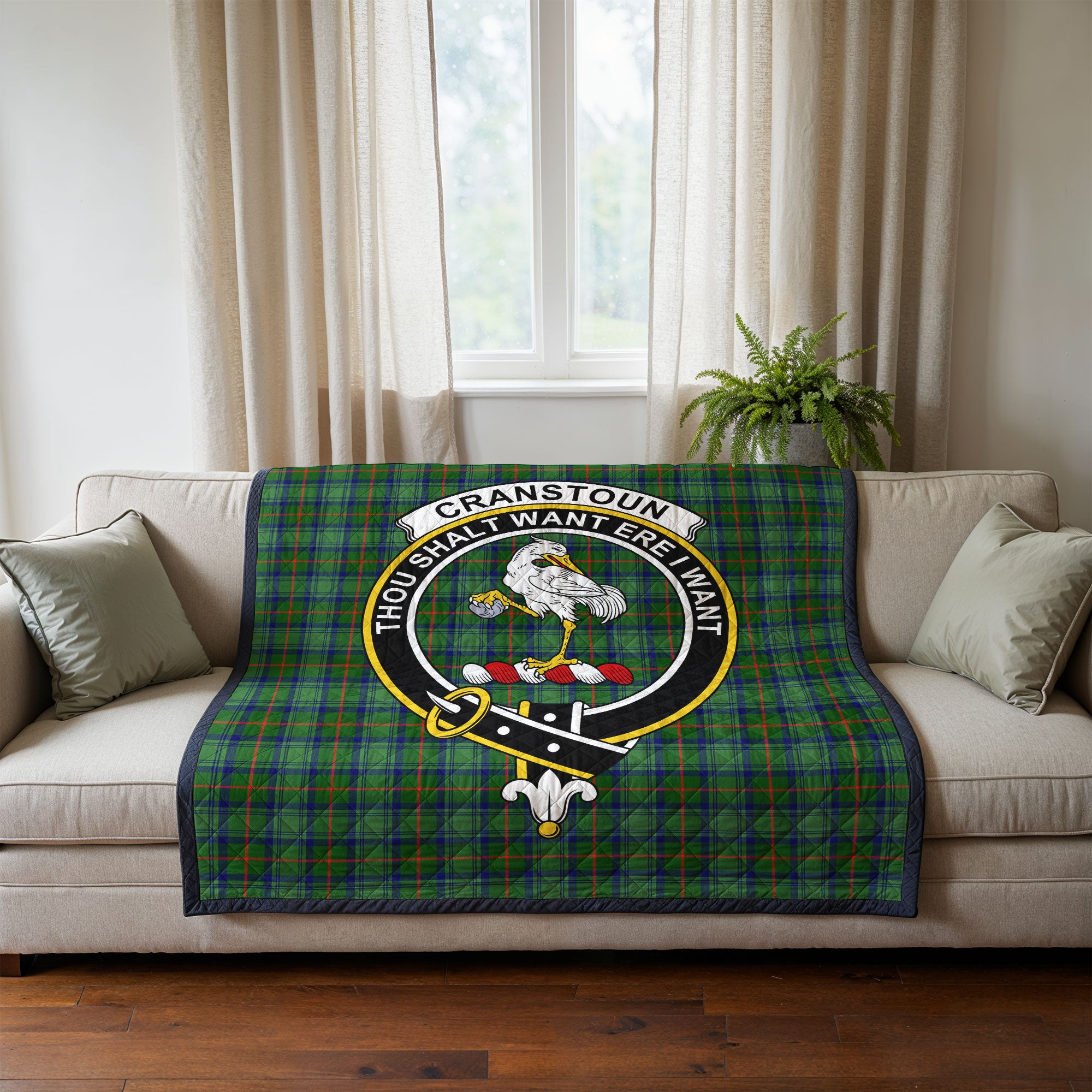 Cranstoun Tartan Crest Quilt