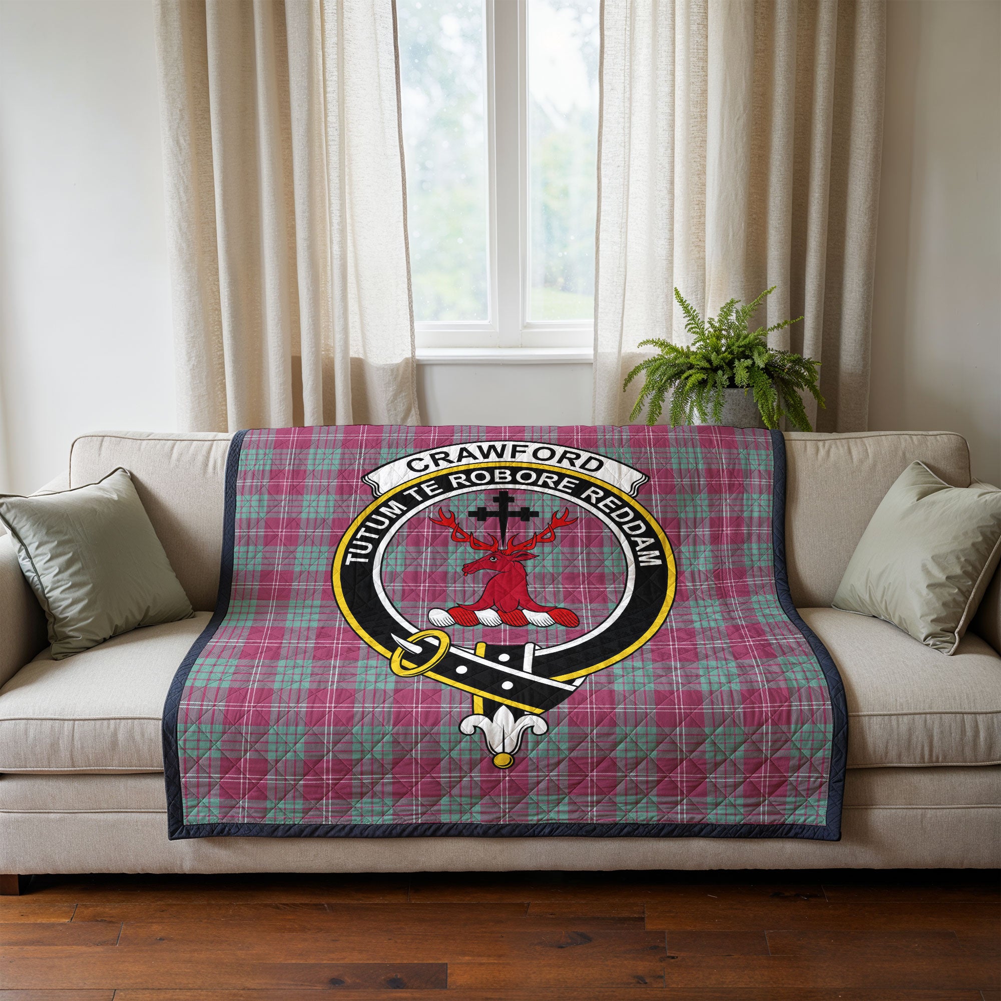 Crawford Ancient Tartan Crest Quilt