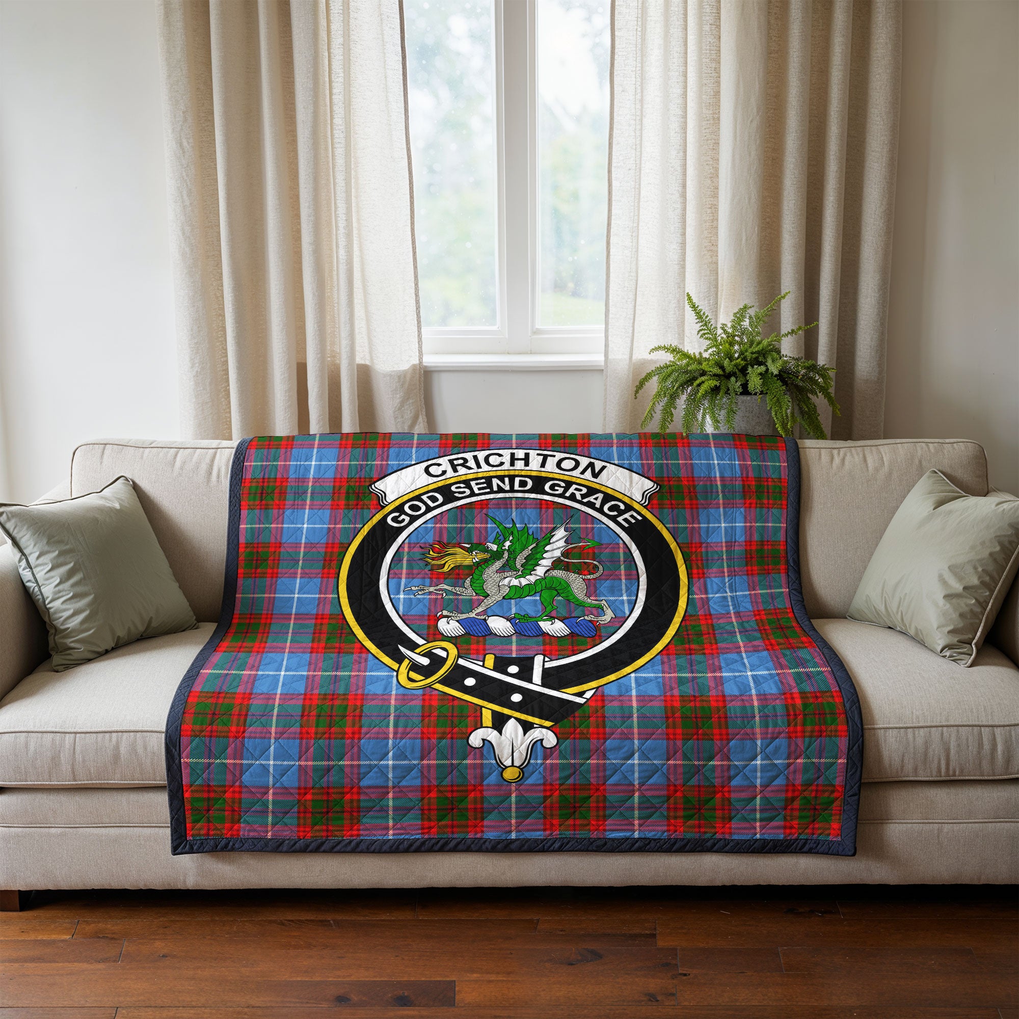 Crichton Tartan Crest Quilt