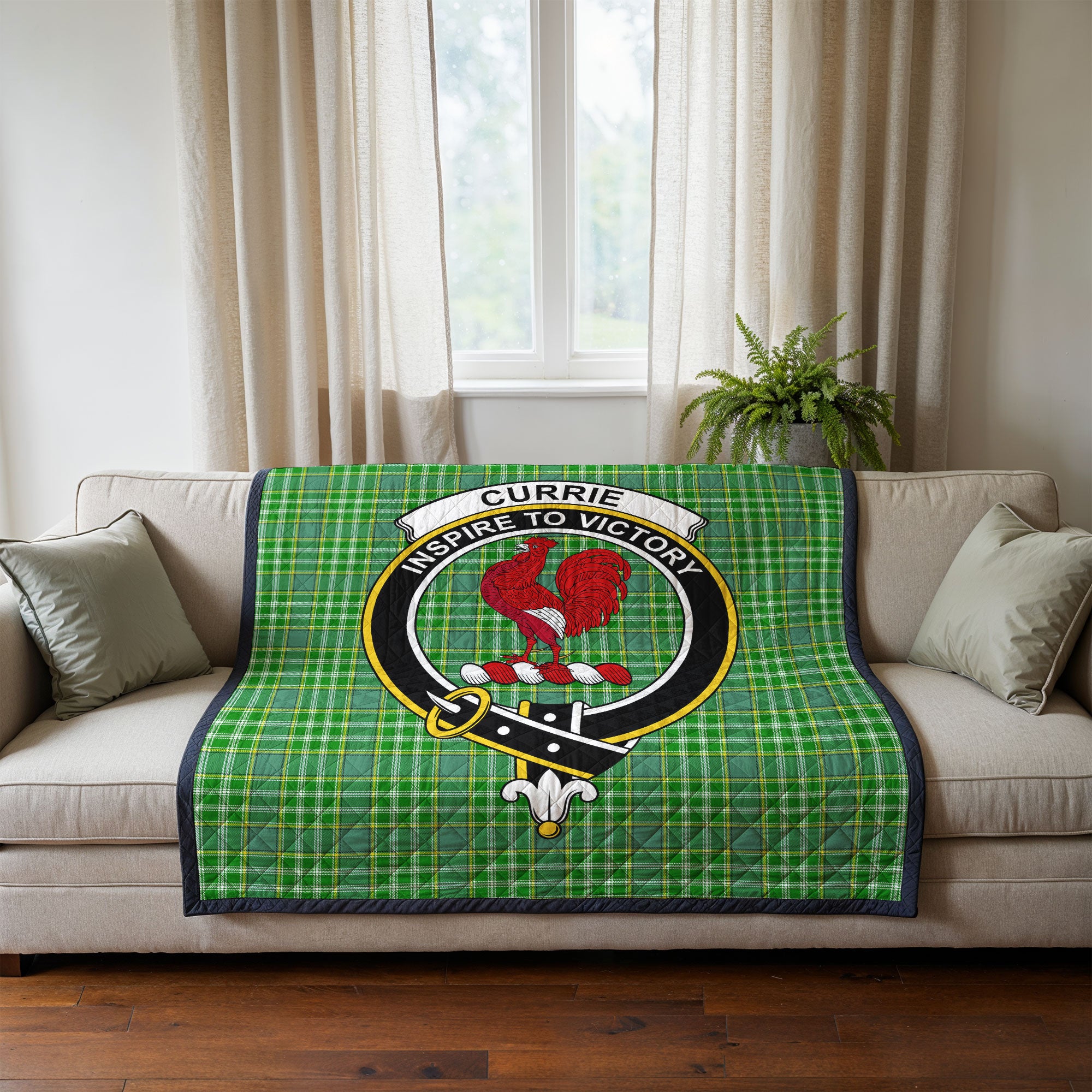 Currie Tartan Crest Quilt