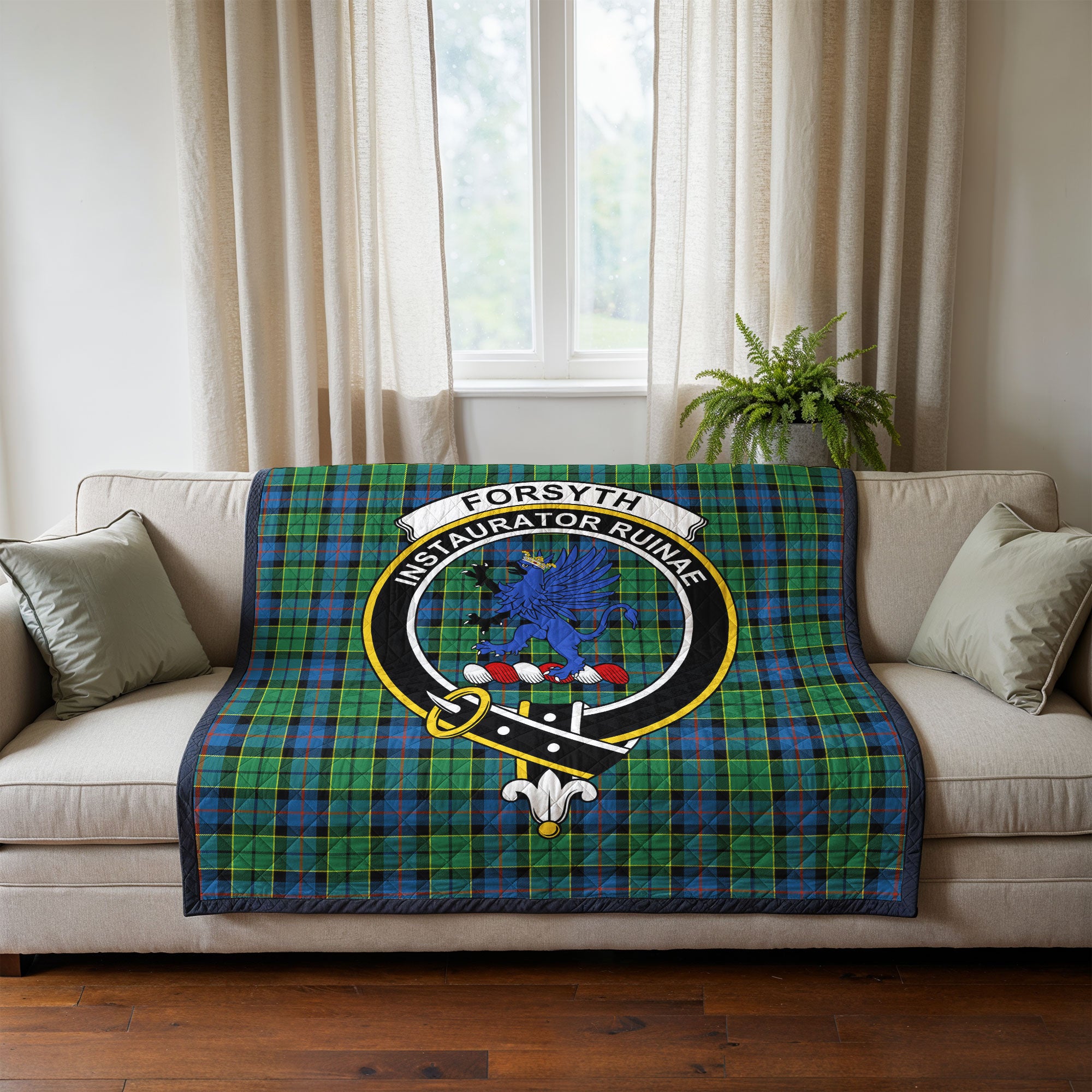Forsyth Ancient Tartan Crest Quilt