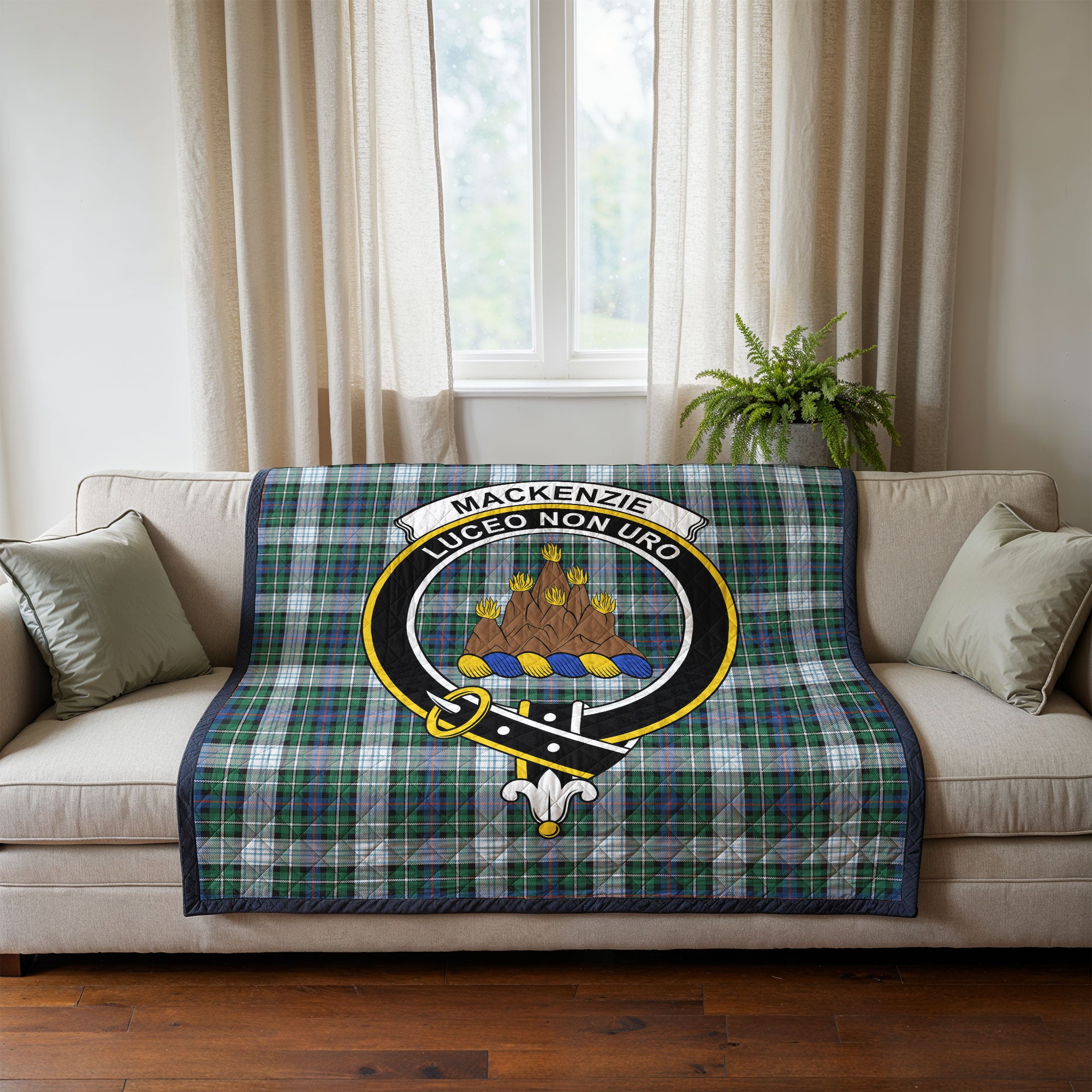 MacKenzie Dress Ancient Tartan Crest Quilt