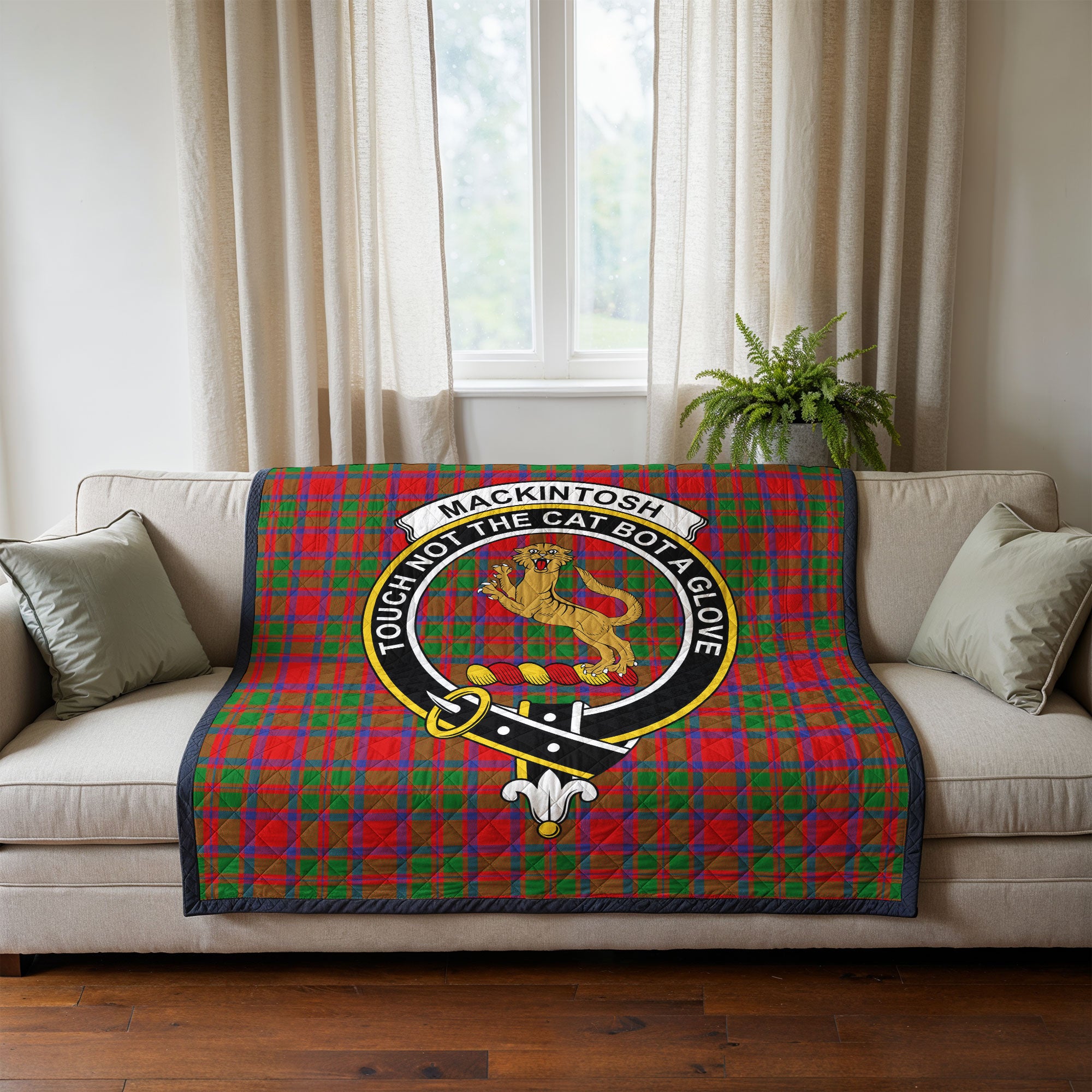 MacKintosh Modern Tartan Crest Quilt