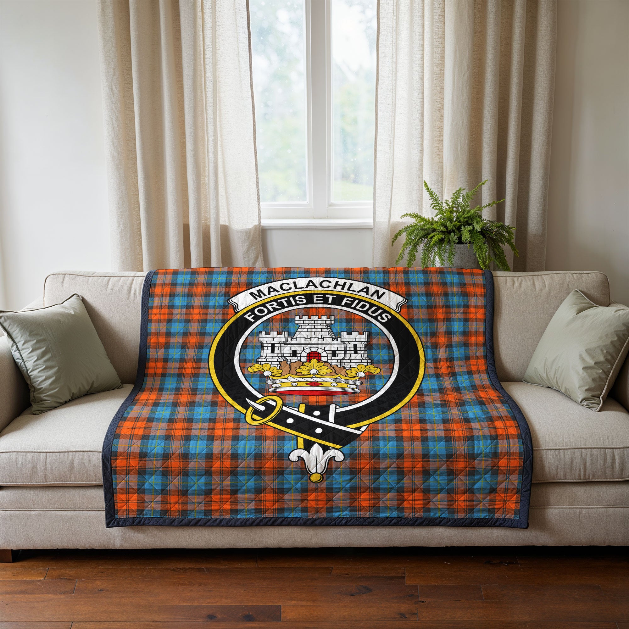 MacLachlan Ancient Tartan Crest Quilt