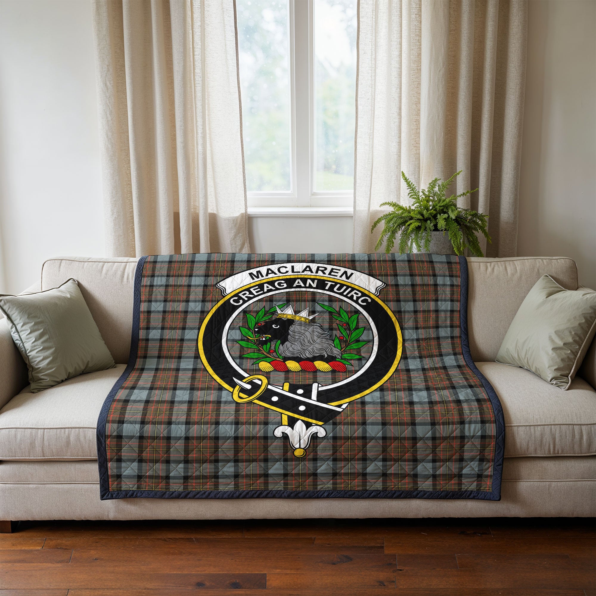 MacLaren Weathered Tartan Crest Quilt