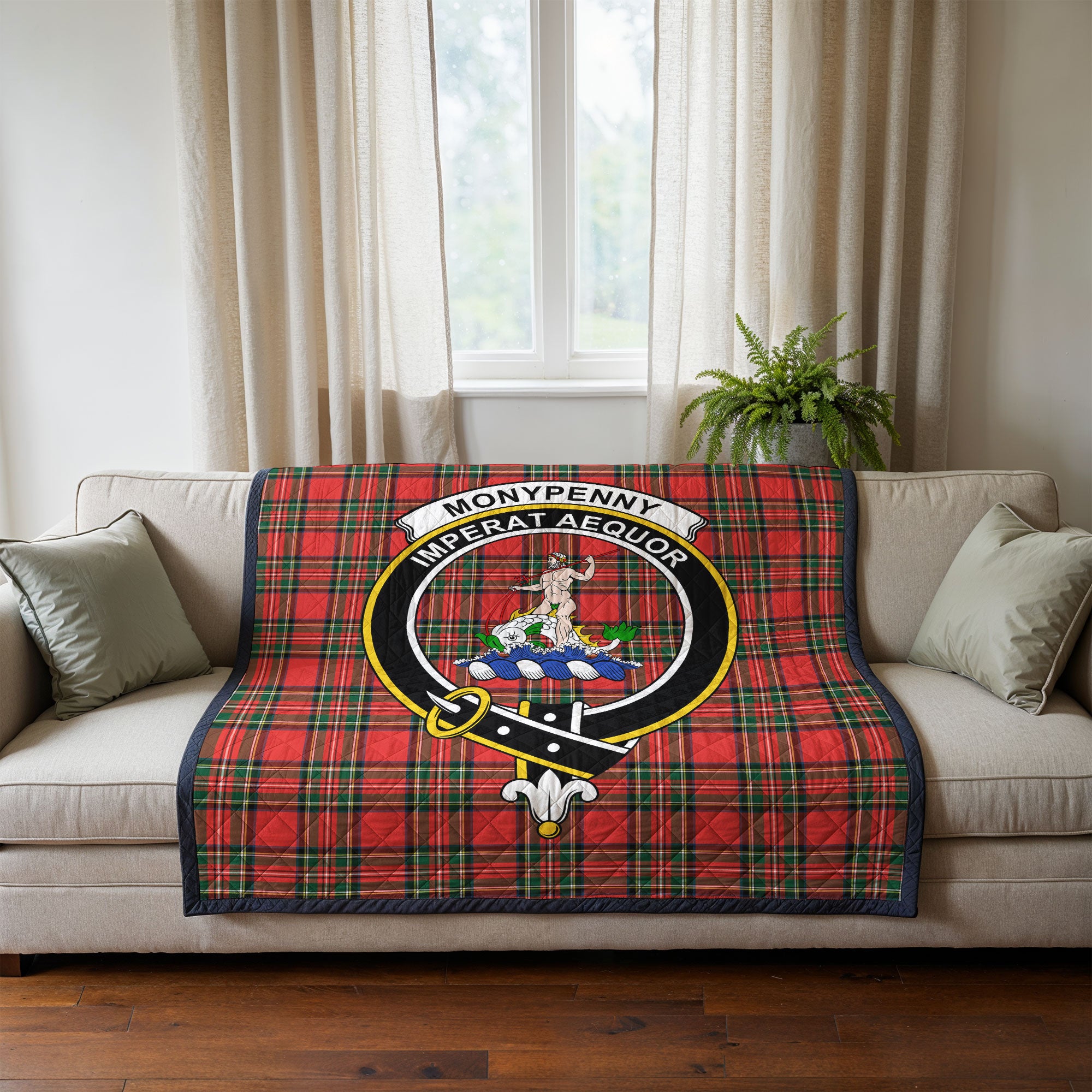 Monypenny Tartan Crest Quilt