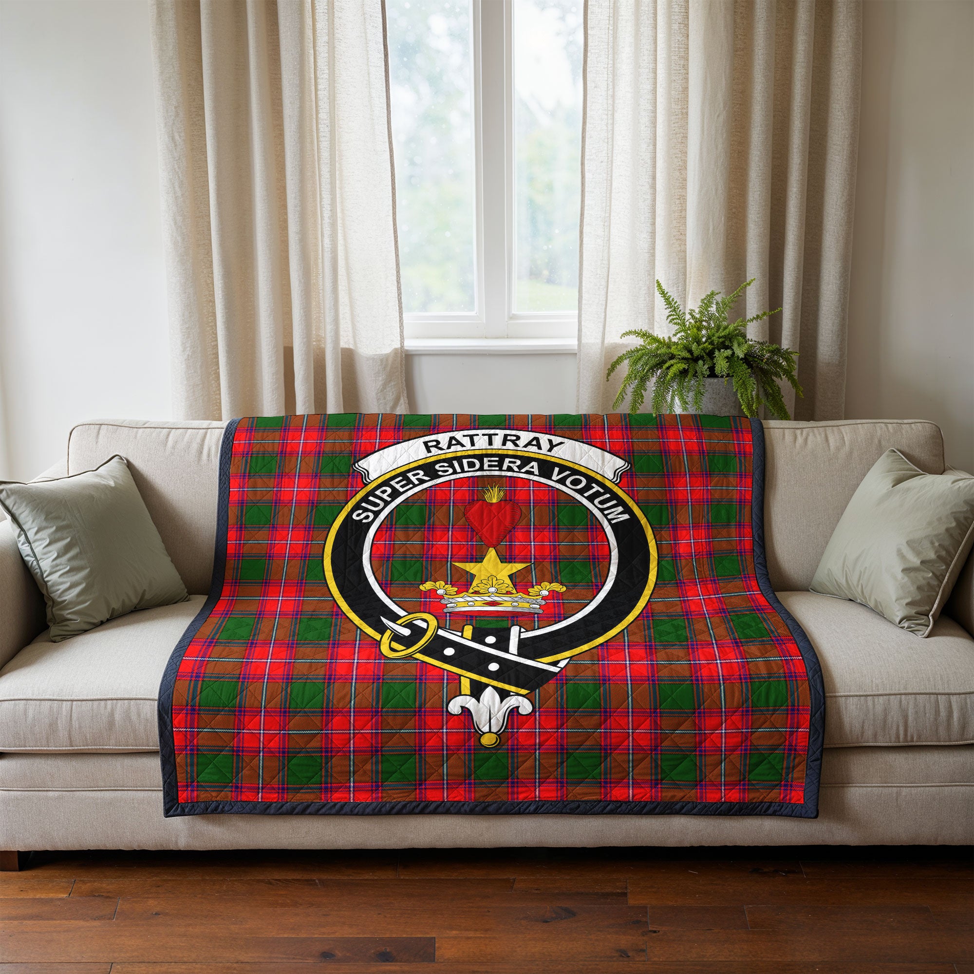 Rattray Modern Tartan Crest Quilt