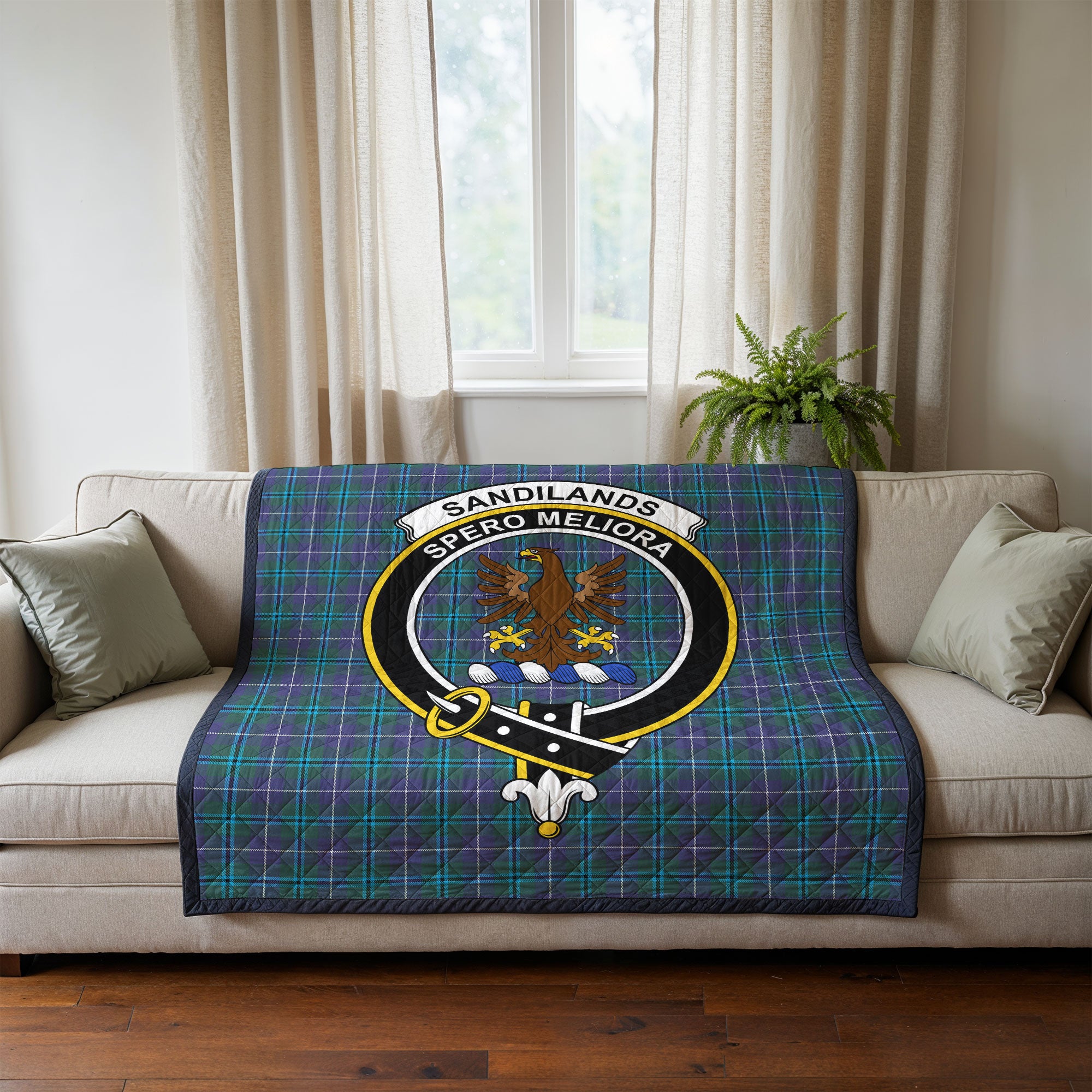 Sandilands Tartan Crest Quilt