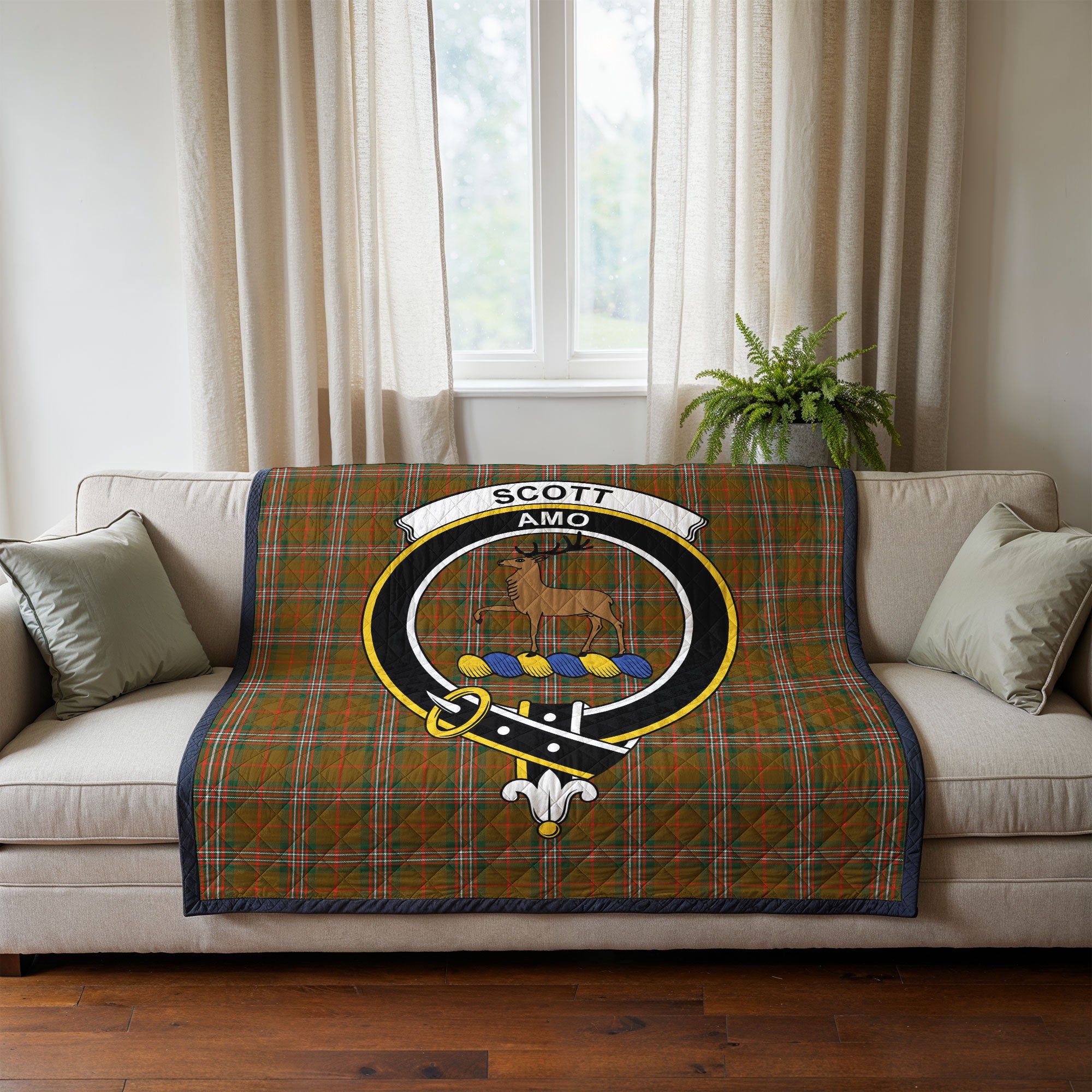 Scott Brown Modern Tartan Crest Quilt