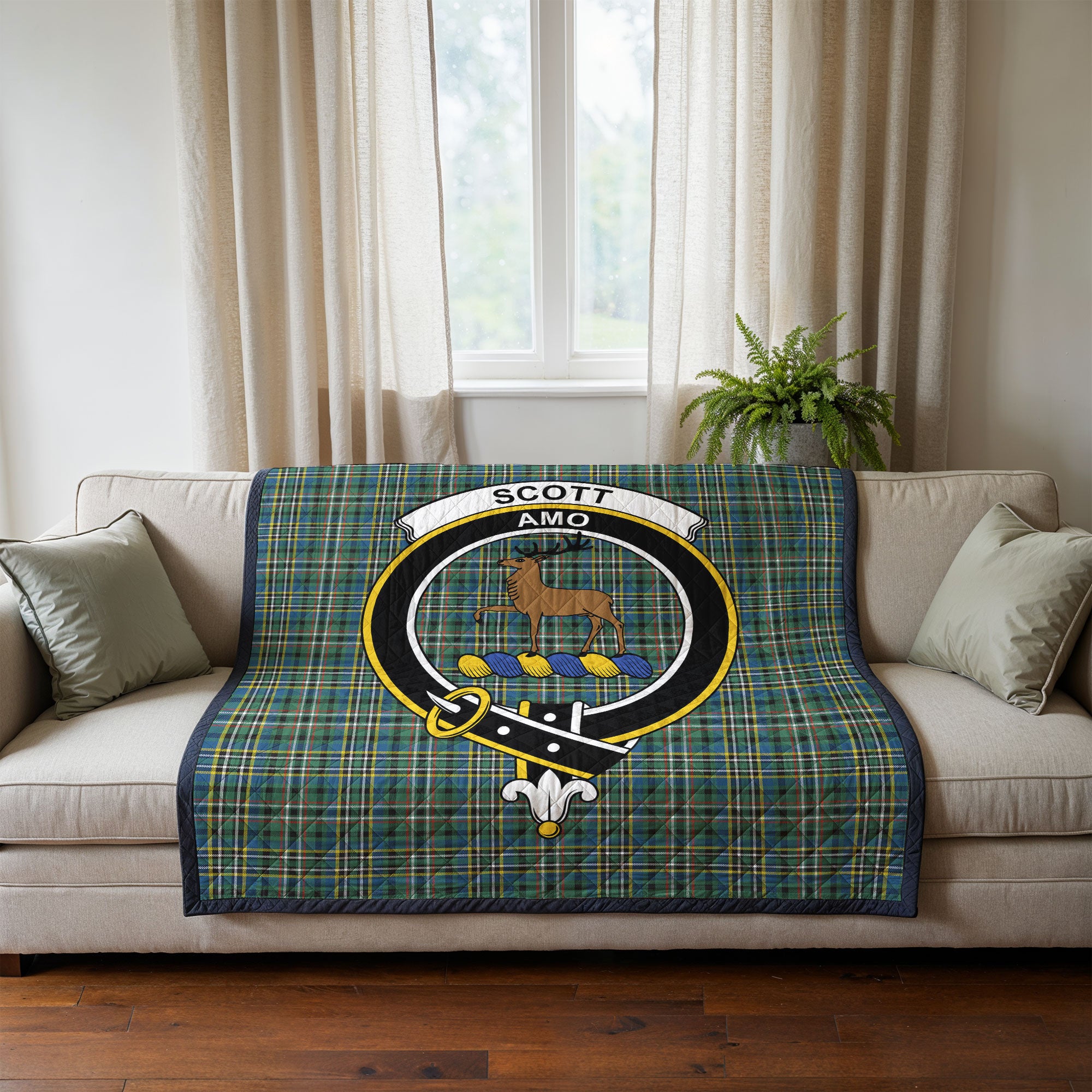 Scott Green Ancient Tartan Crest Quilt