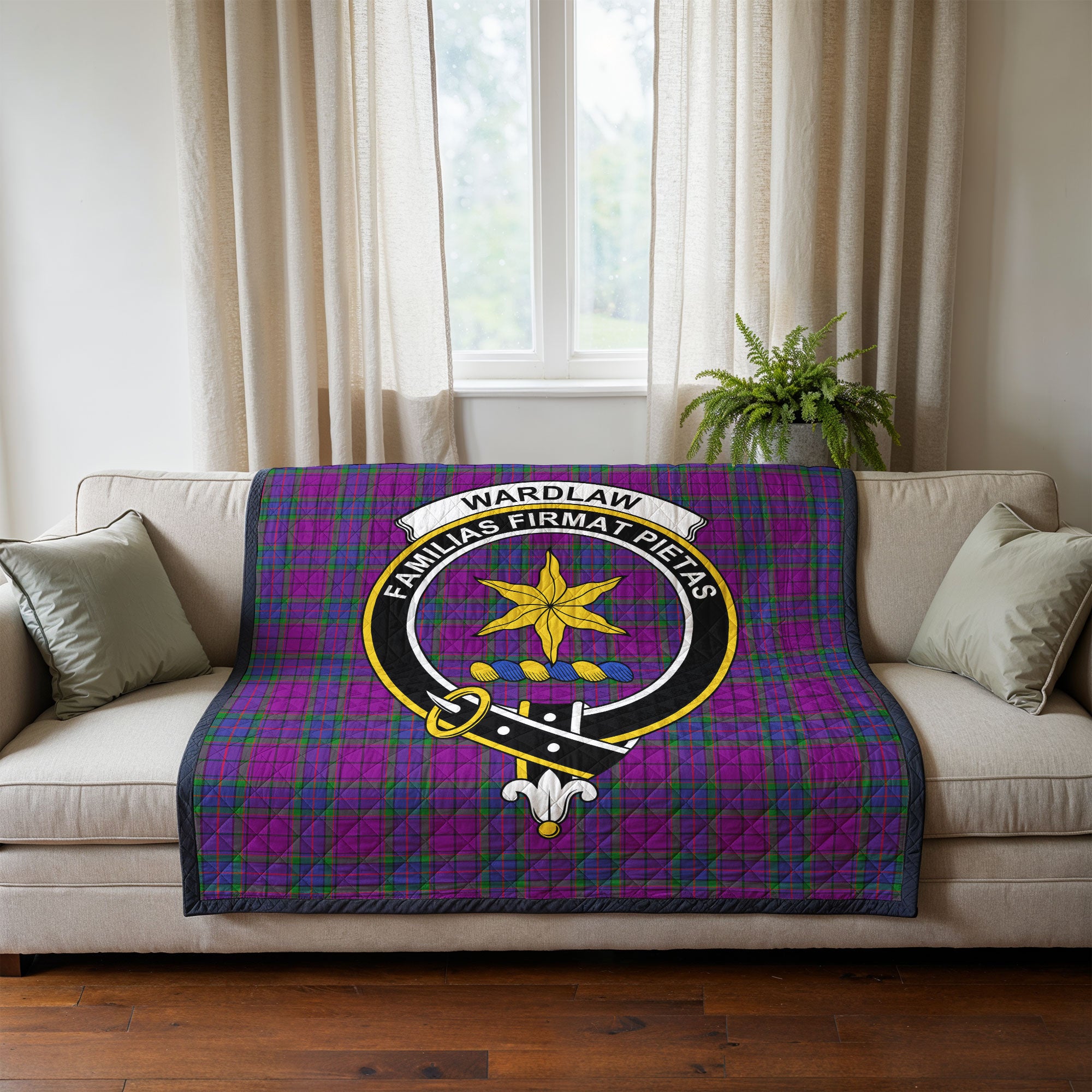Wardlaw Modern Tartan Crest Quilt