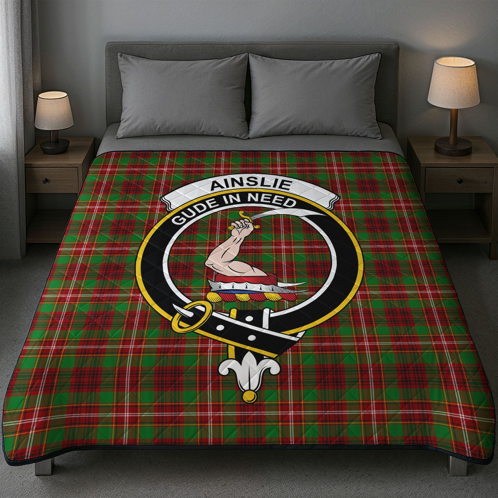 Ainslie Tartan Crest Quilt
