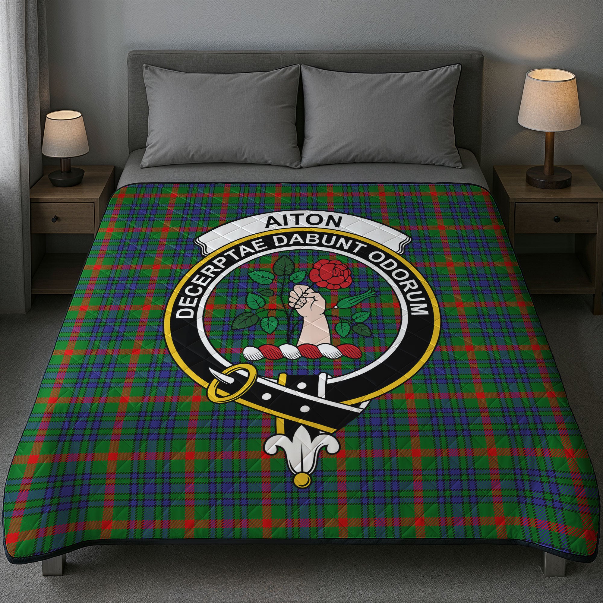 Aiton Tartan Crest Quilt
