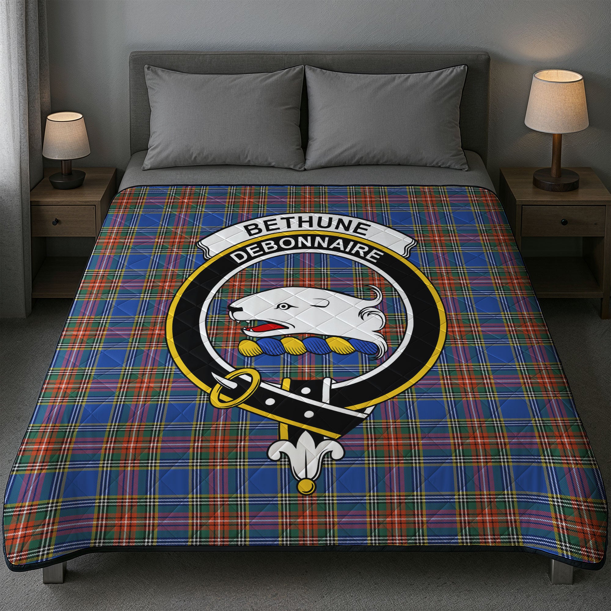 Bethune Ancient Tartan Crest Quilt