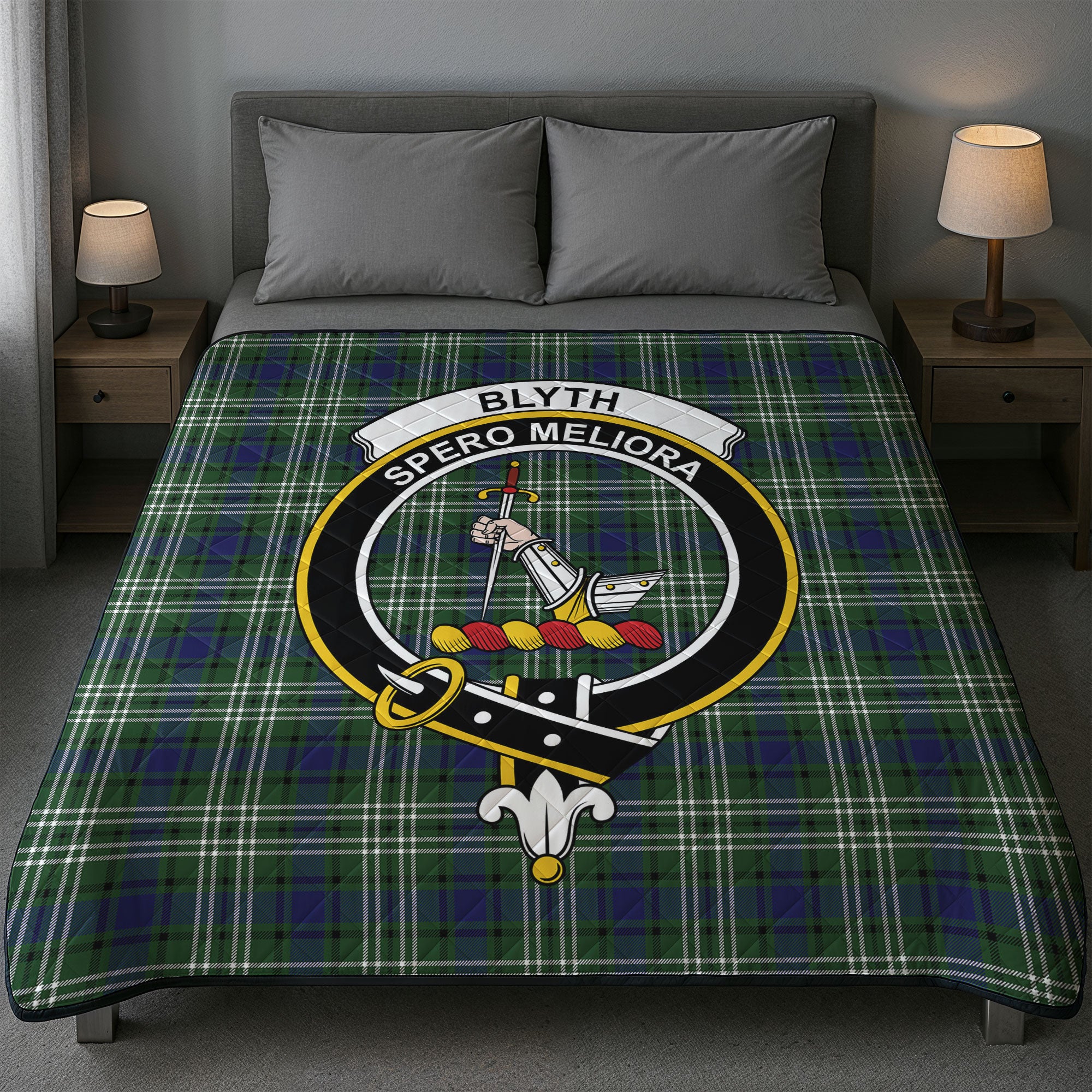 Blyth Tartan Crest Quilt