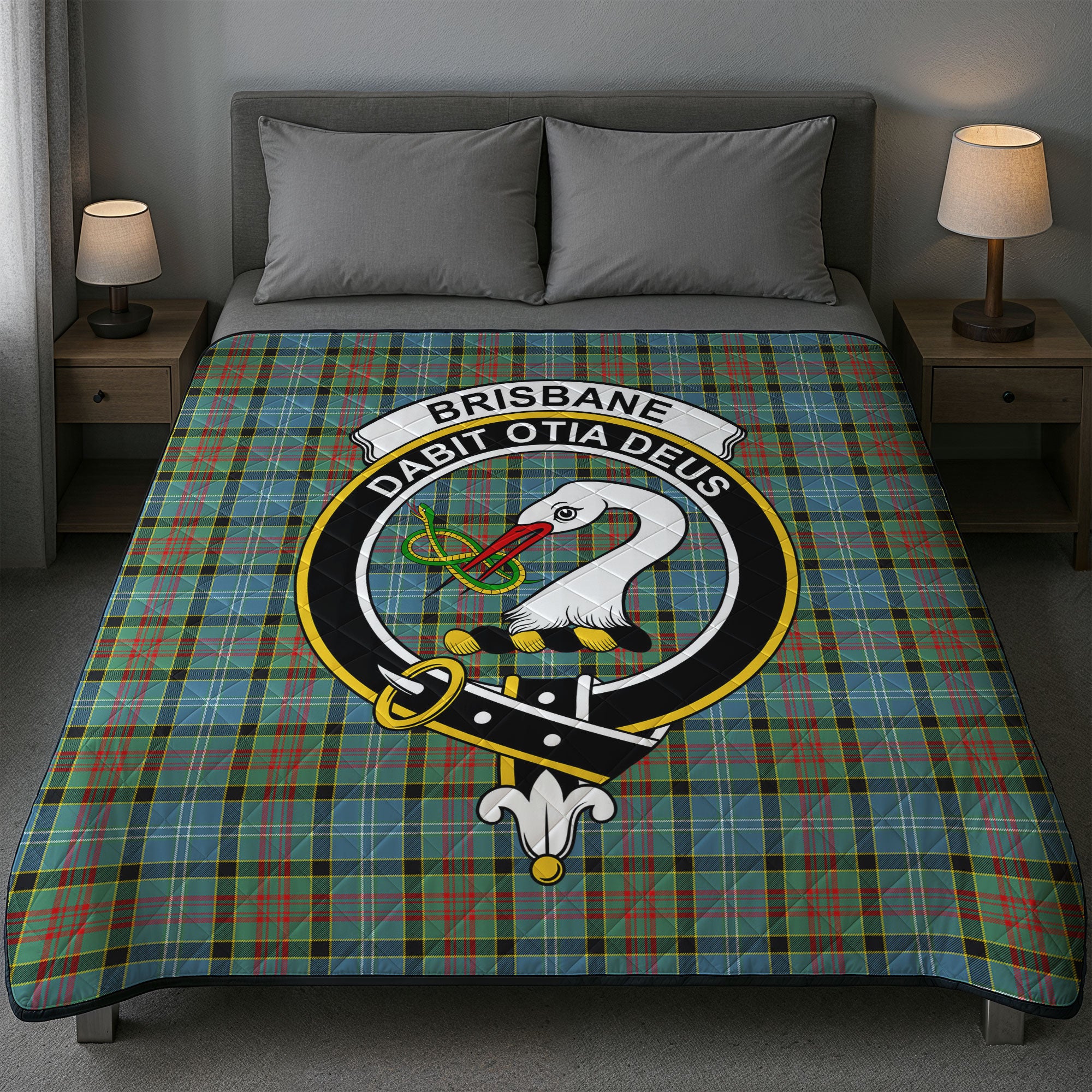 Brisbane Tartan Crest Quilt