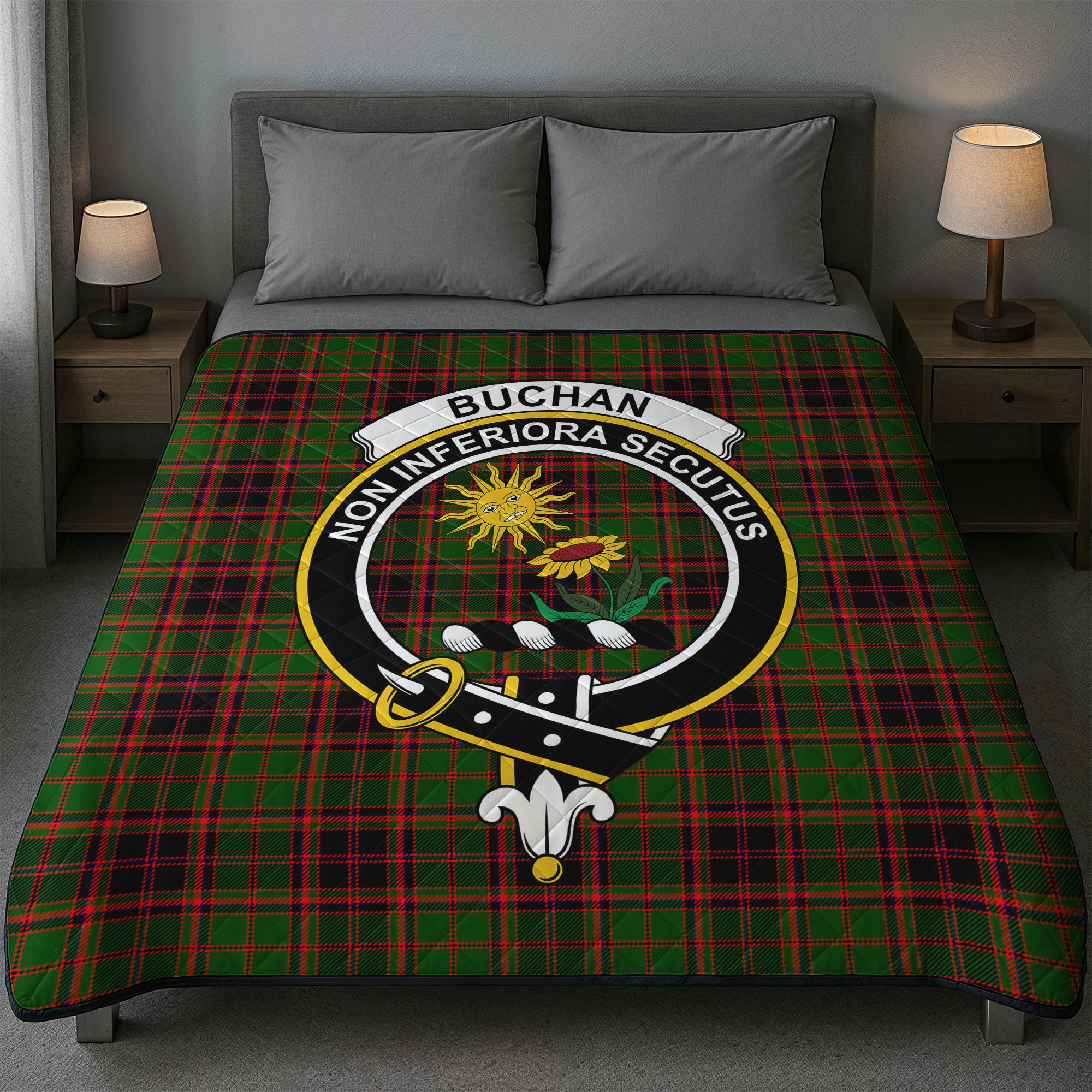Buchan Modern Tartan Crest Quilt