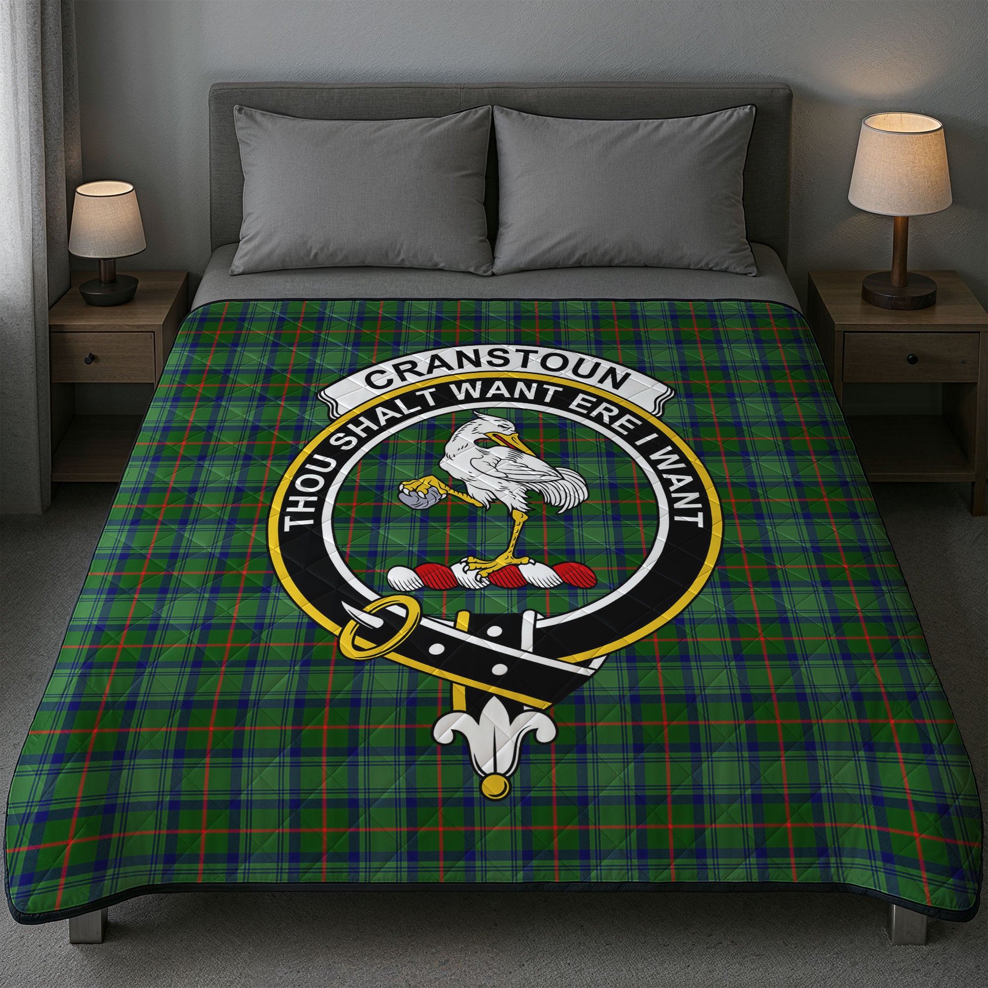 Cranstoun Tartan Crest Quilt