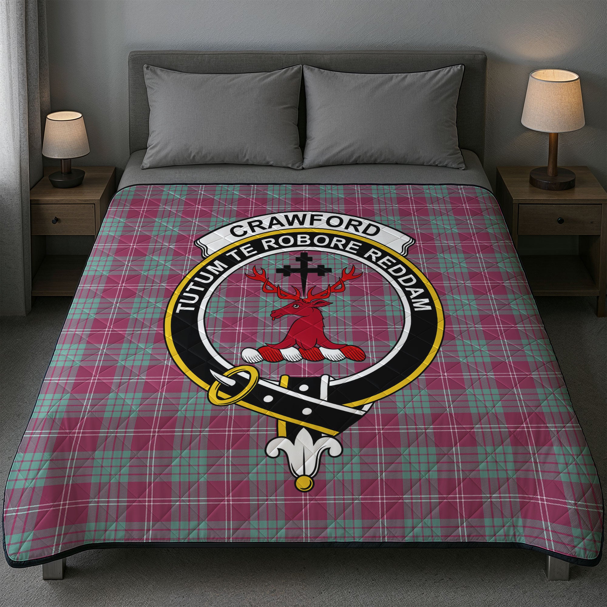 Crawford Ancient Tartan Crest Quilt