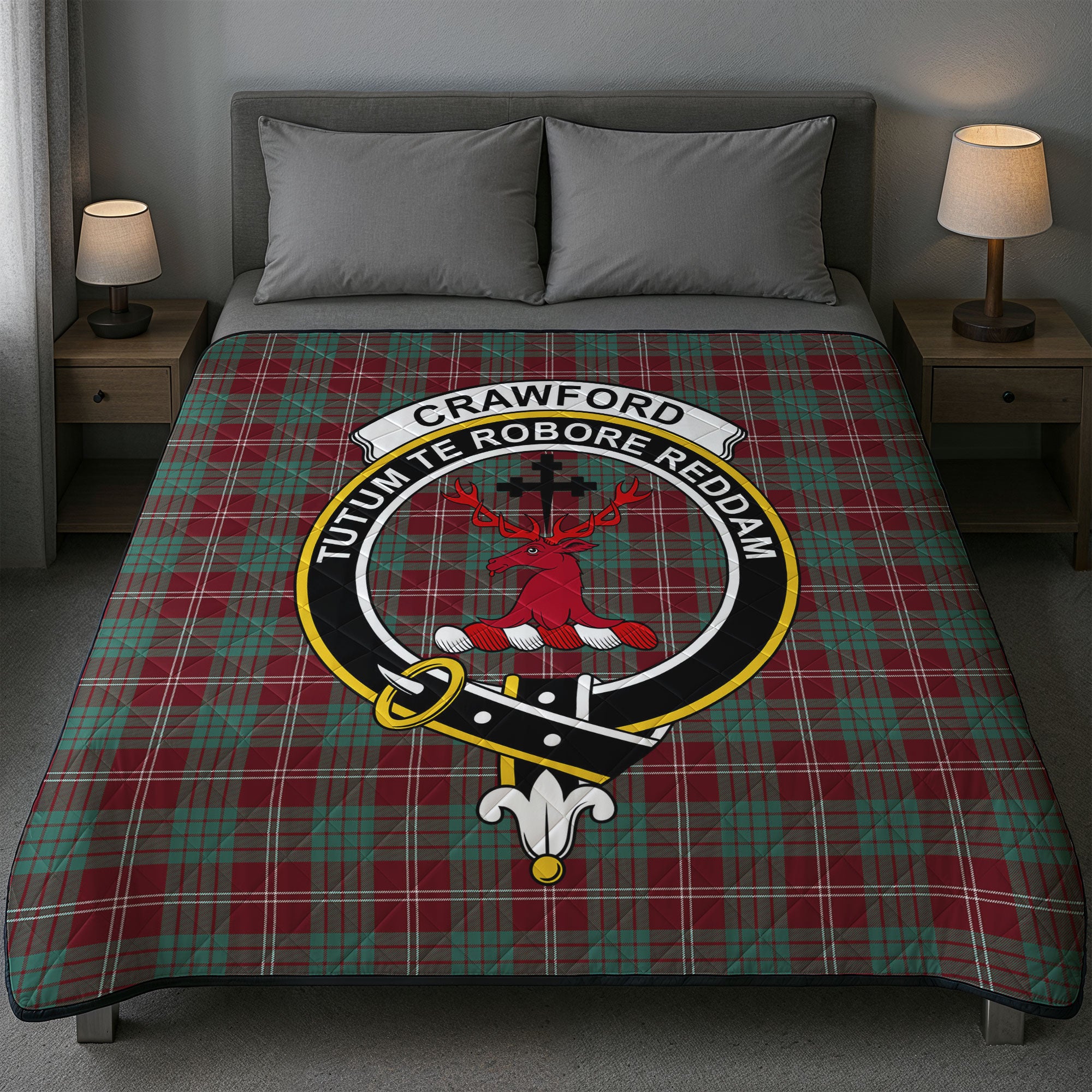 Crawford Modern Tartan Crest Quilt