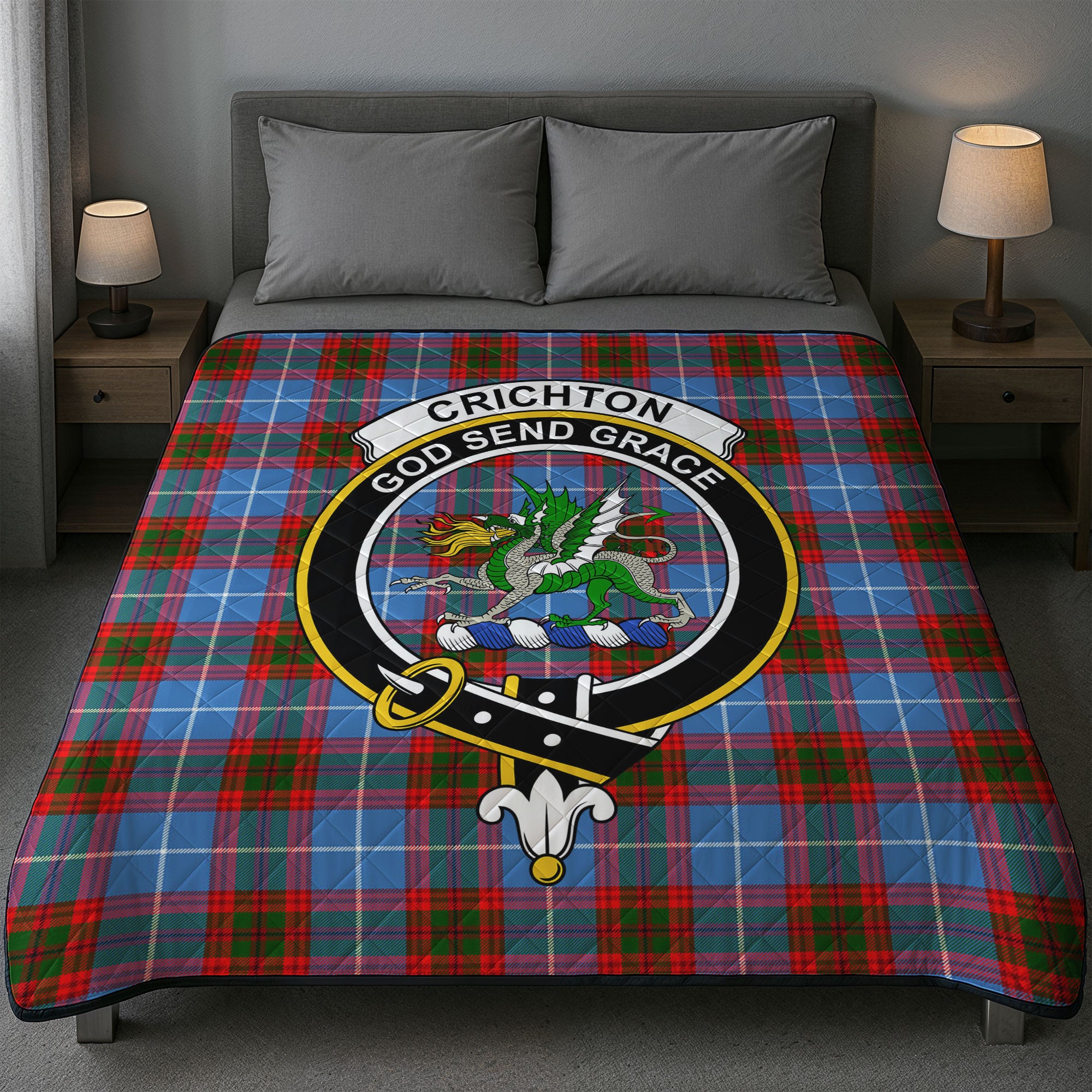 Crichton Tartan Crest Quilt