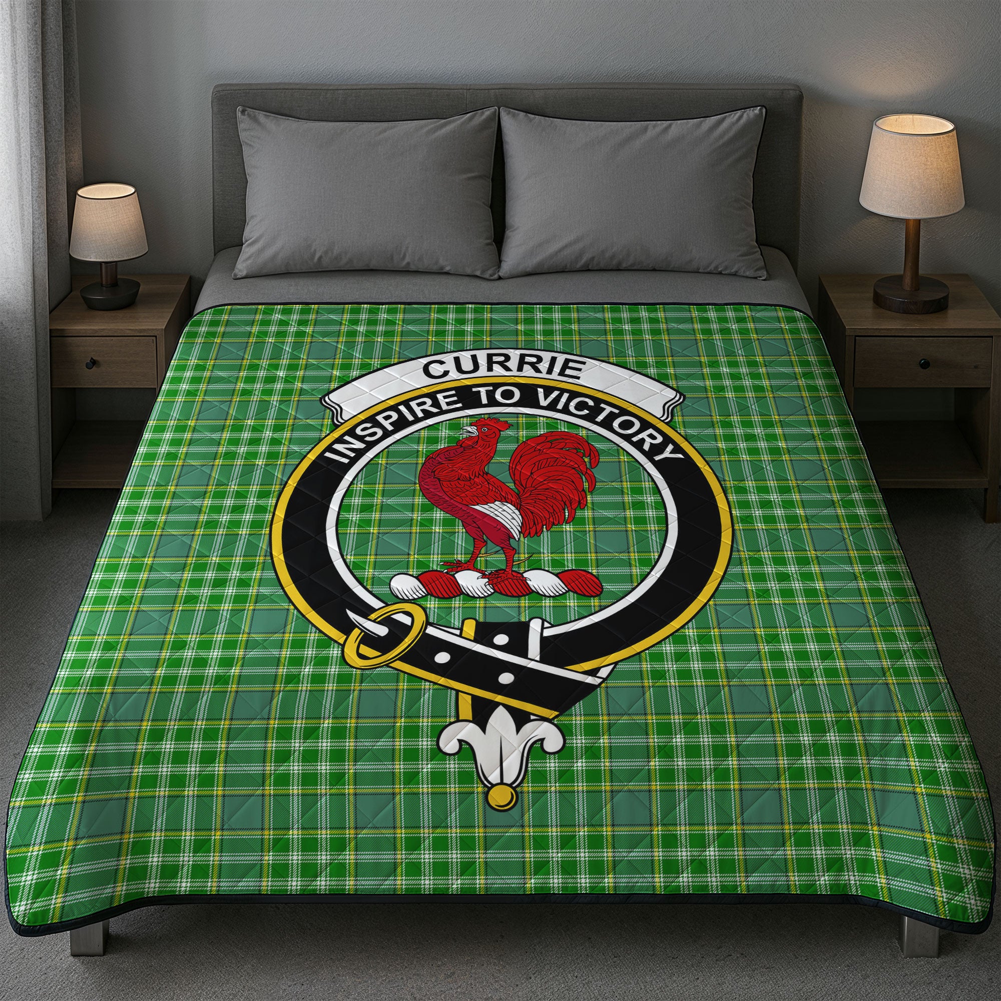 Currie Tartan Crest Quilt