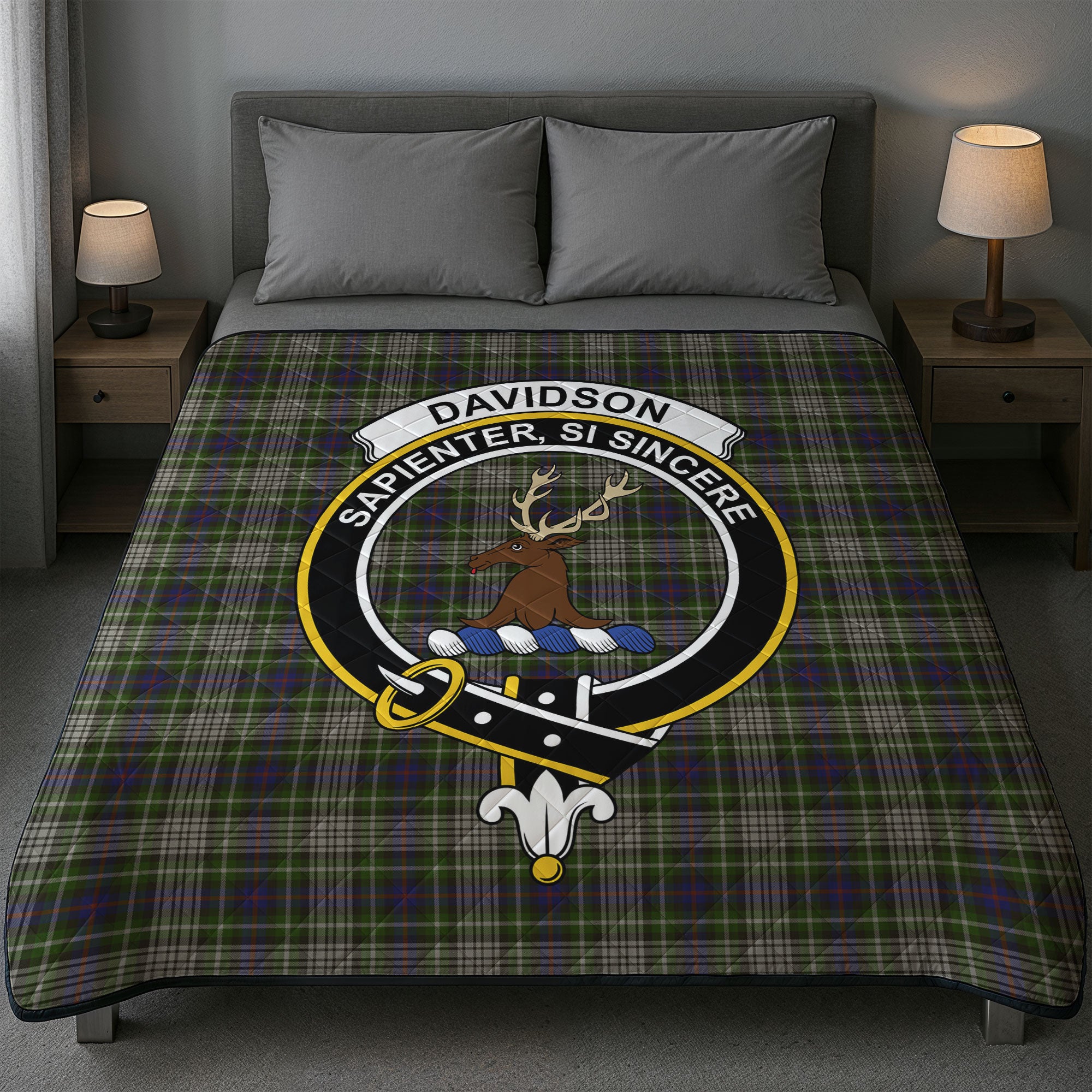 Davidson Tulloch Dress Tartan Crest Quilt