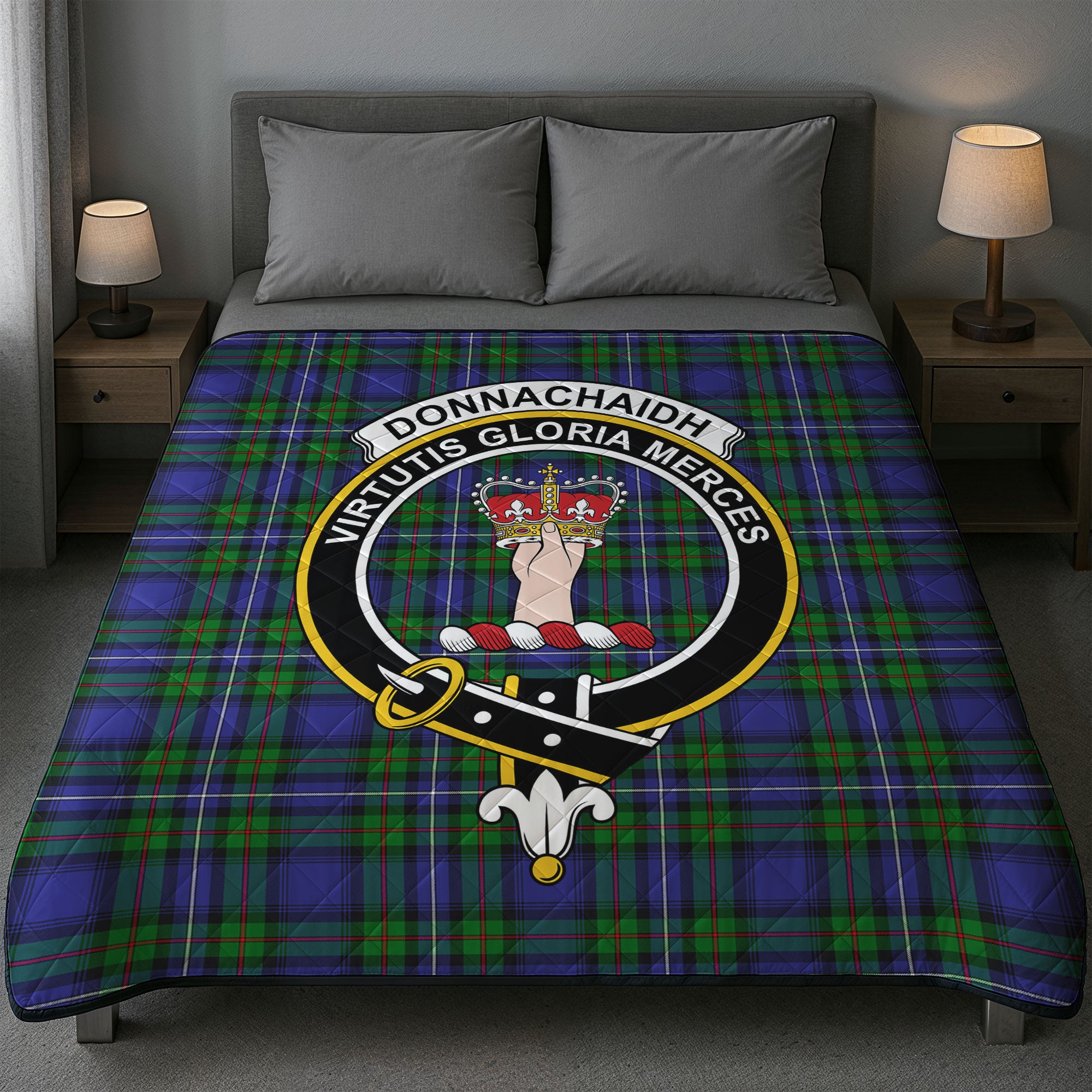 Donnachaidh Tartan Crest Quilt