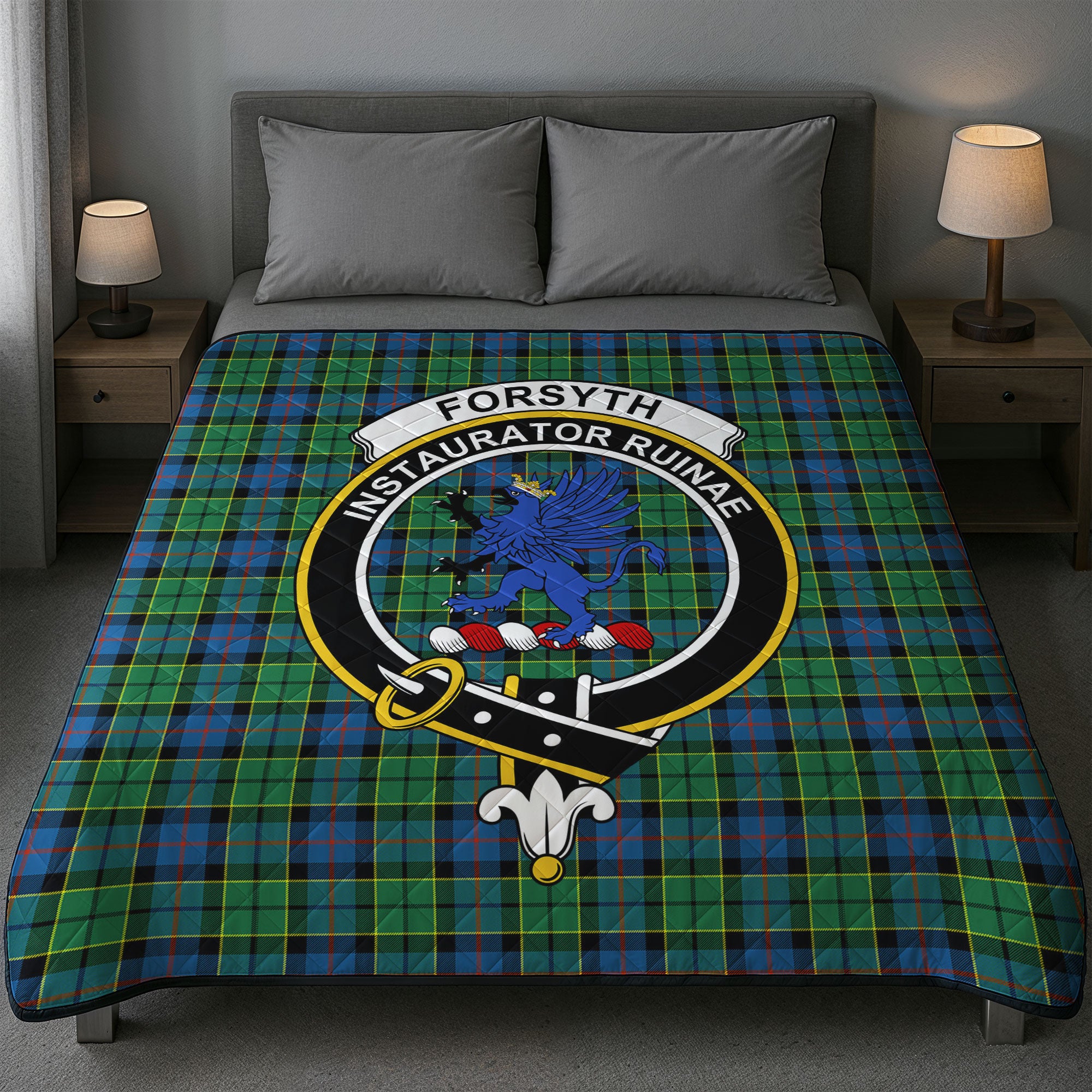 Forsyth Ancient Tartan Crest Quilt